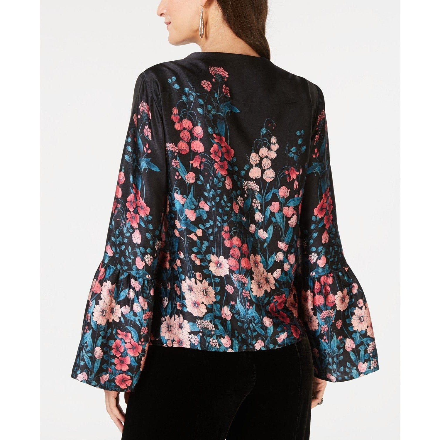 Nanette Lepore Silk Floral-Print Top Size Med、mySite、g9winljtr