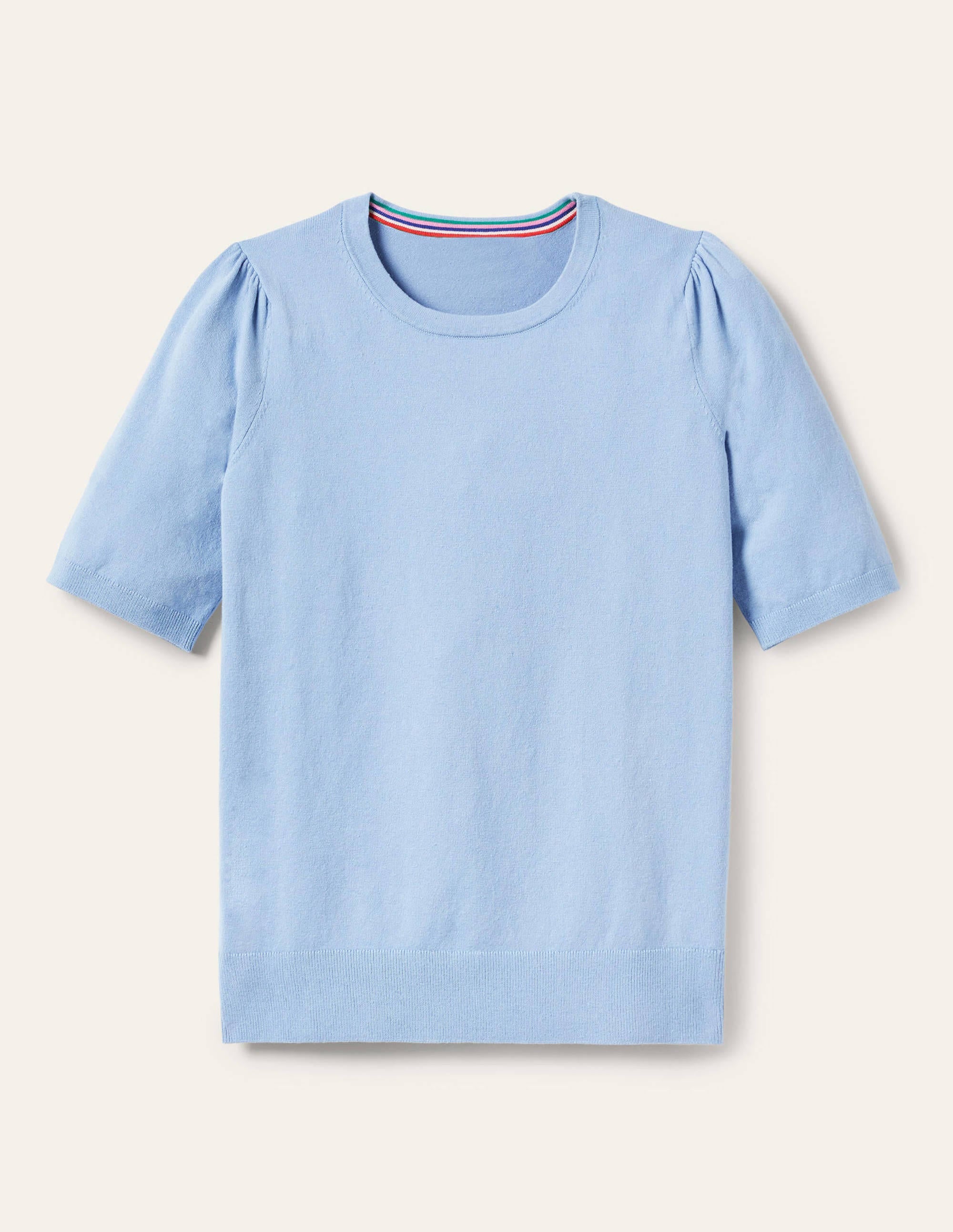  Cotton Crew Knitted Top-Dusty Blue、mySite、ashleygrahame