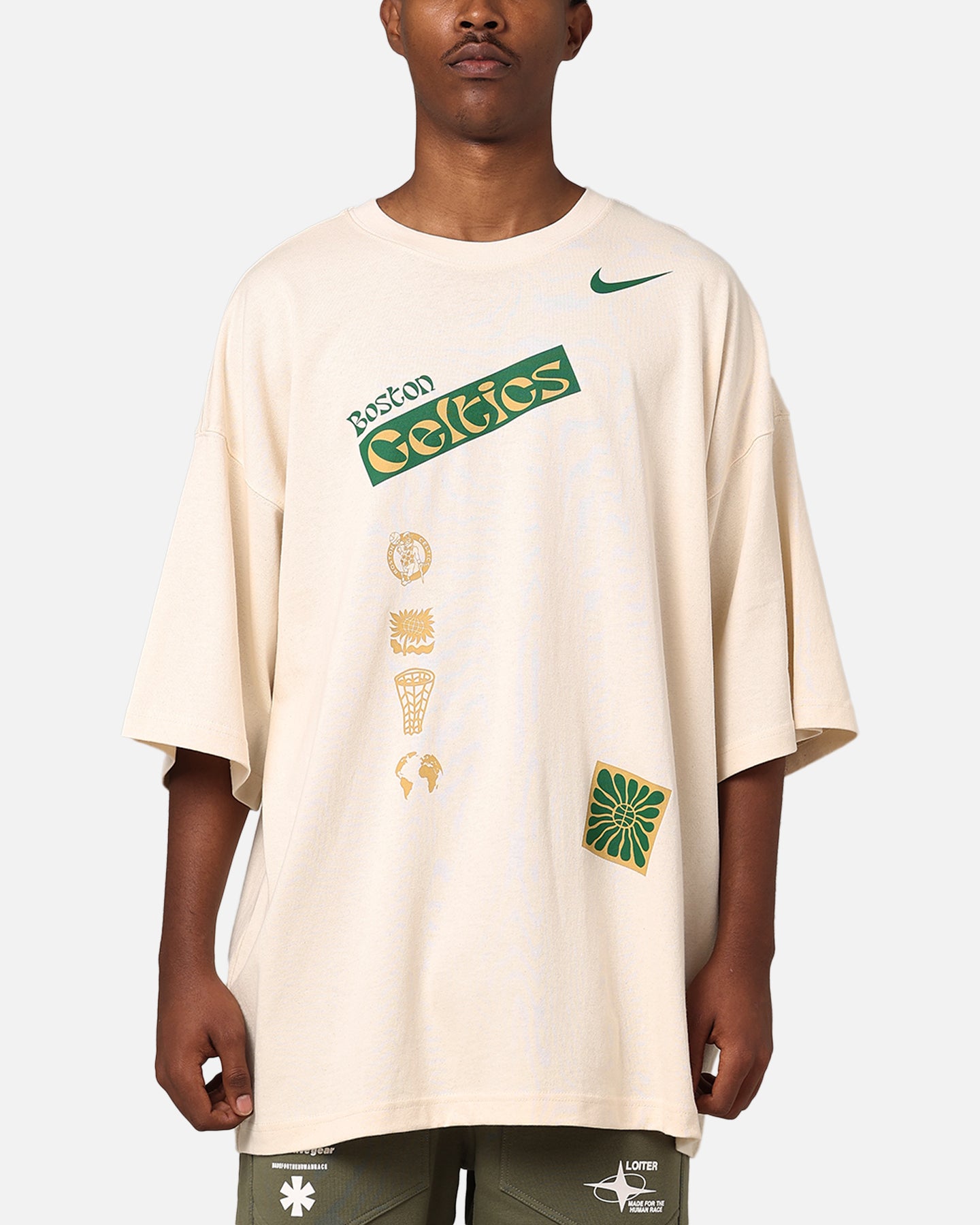 Nike Boston Celtics NBA Courtside Oversized T-Shirt Pure、mySite、zt4zffjzw