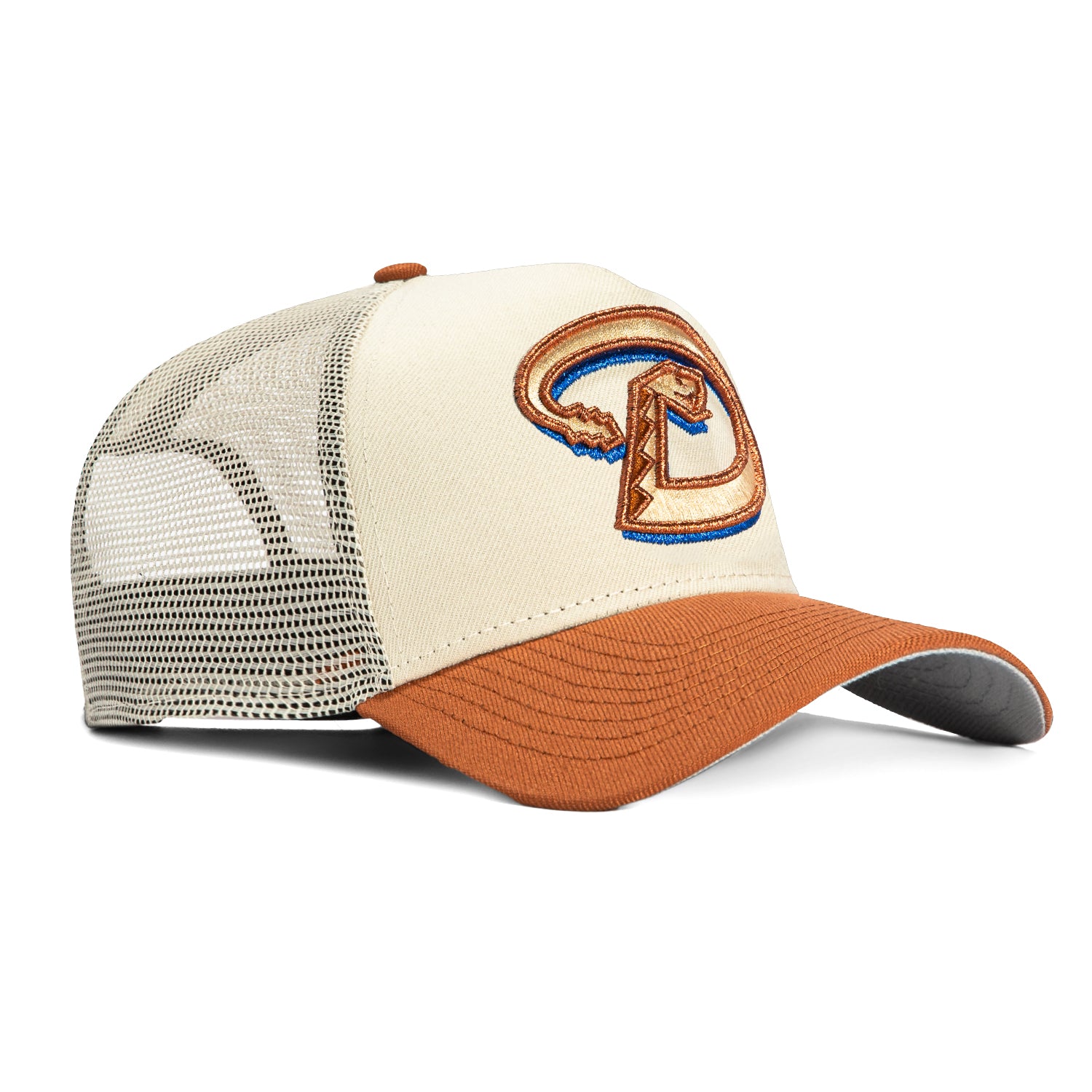 New Era 9Forty A-Frame Arizona Diamondbacks Snapback Trucker D Hat - Stone, Brown、mySite、vikingsvslions