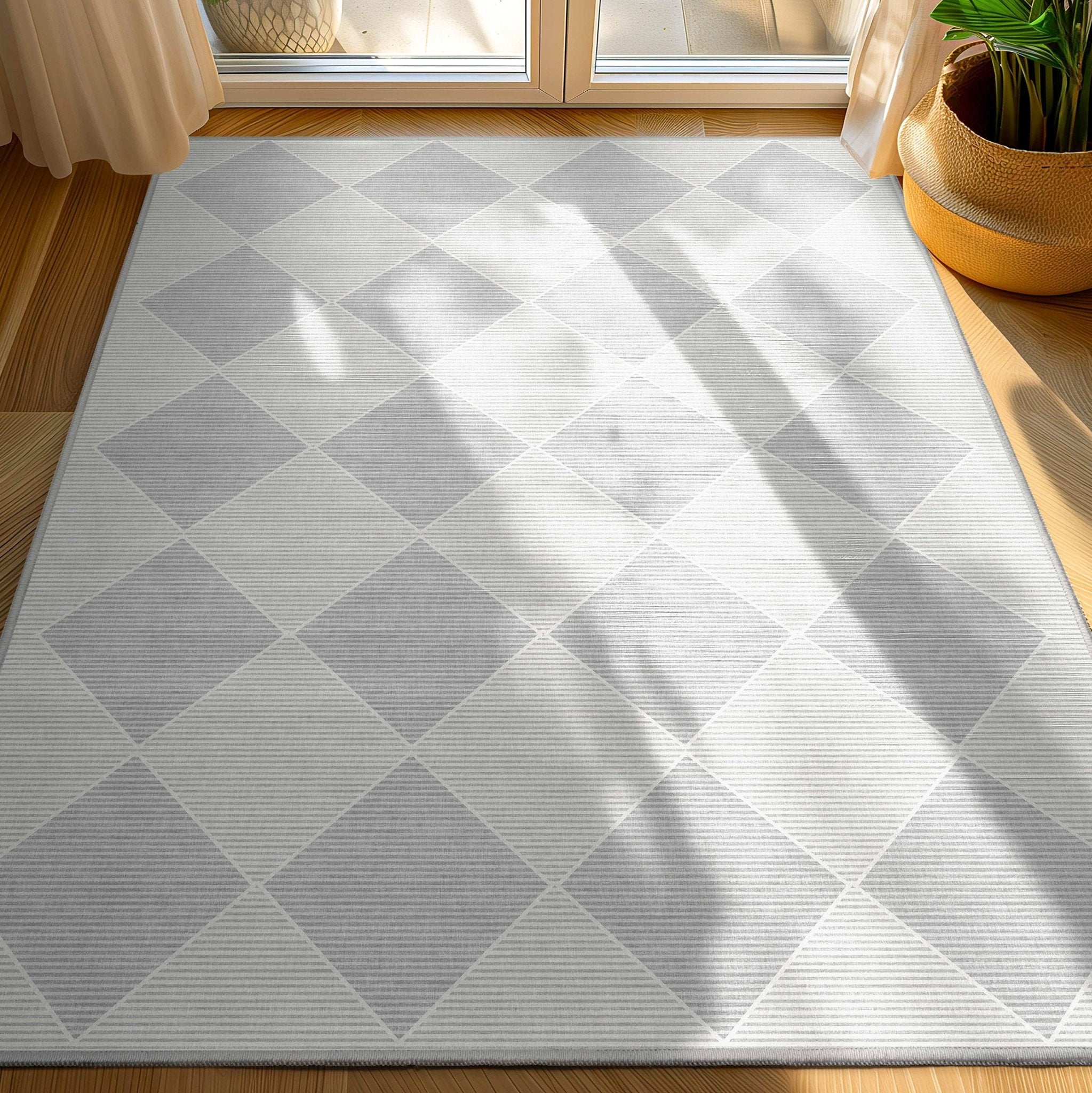 Apollo Basalt Moroccan Diamond Flatwoven Rug – Easy Clean & Durable、mySite、gigharbornorthrealestate