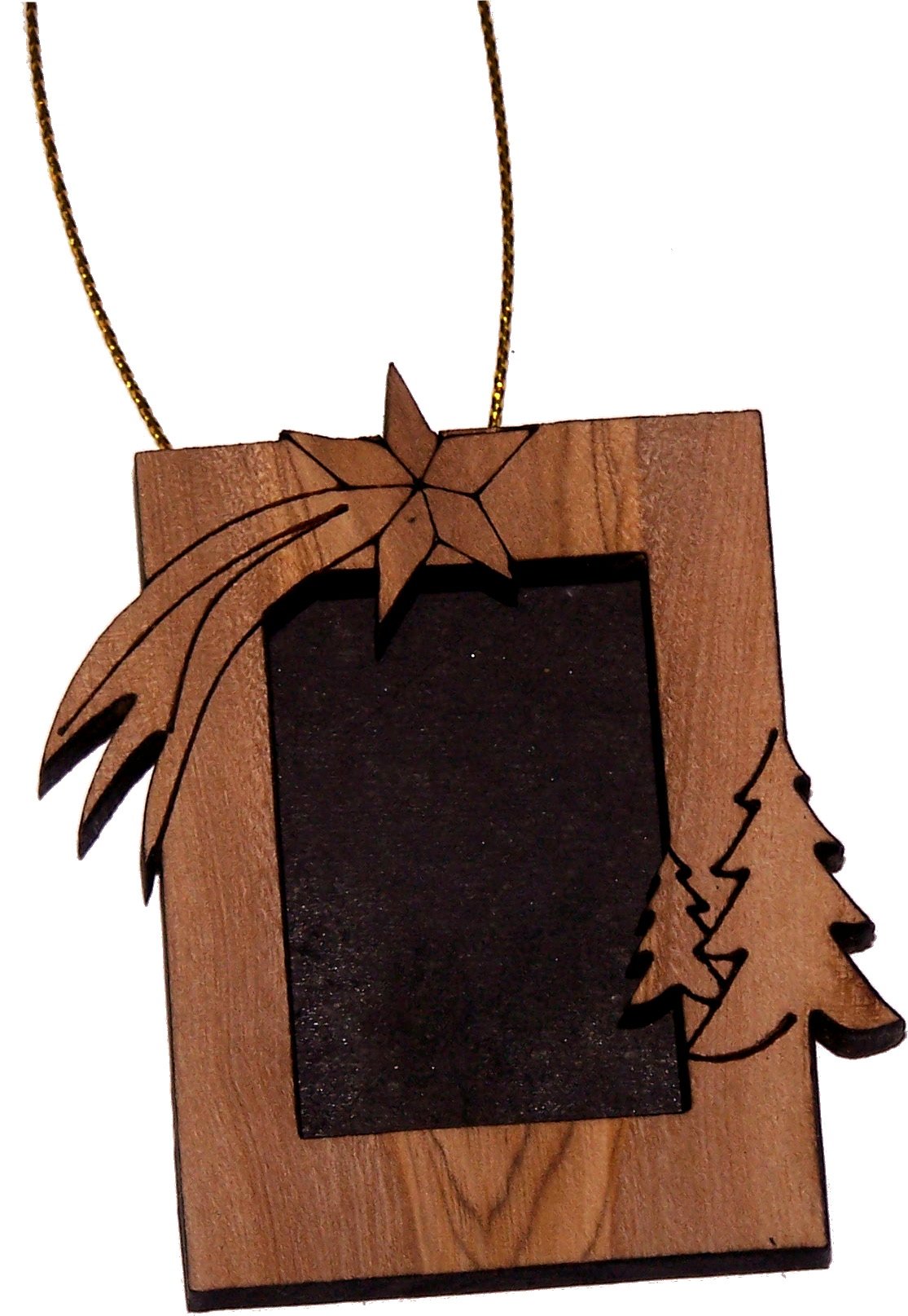 Olive Wood hanging frame and magnet decoration / Christmas Ornament - Model I ( 6 cm or 2.4 Inches )、mySite、topwebapps