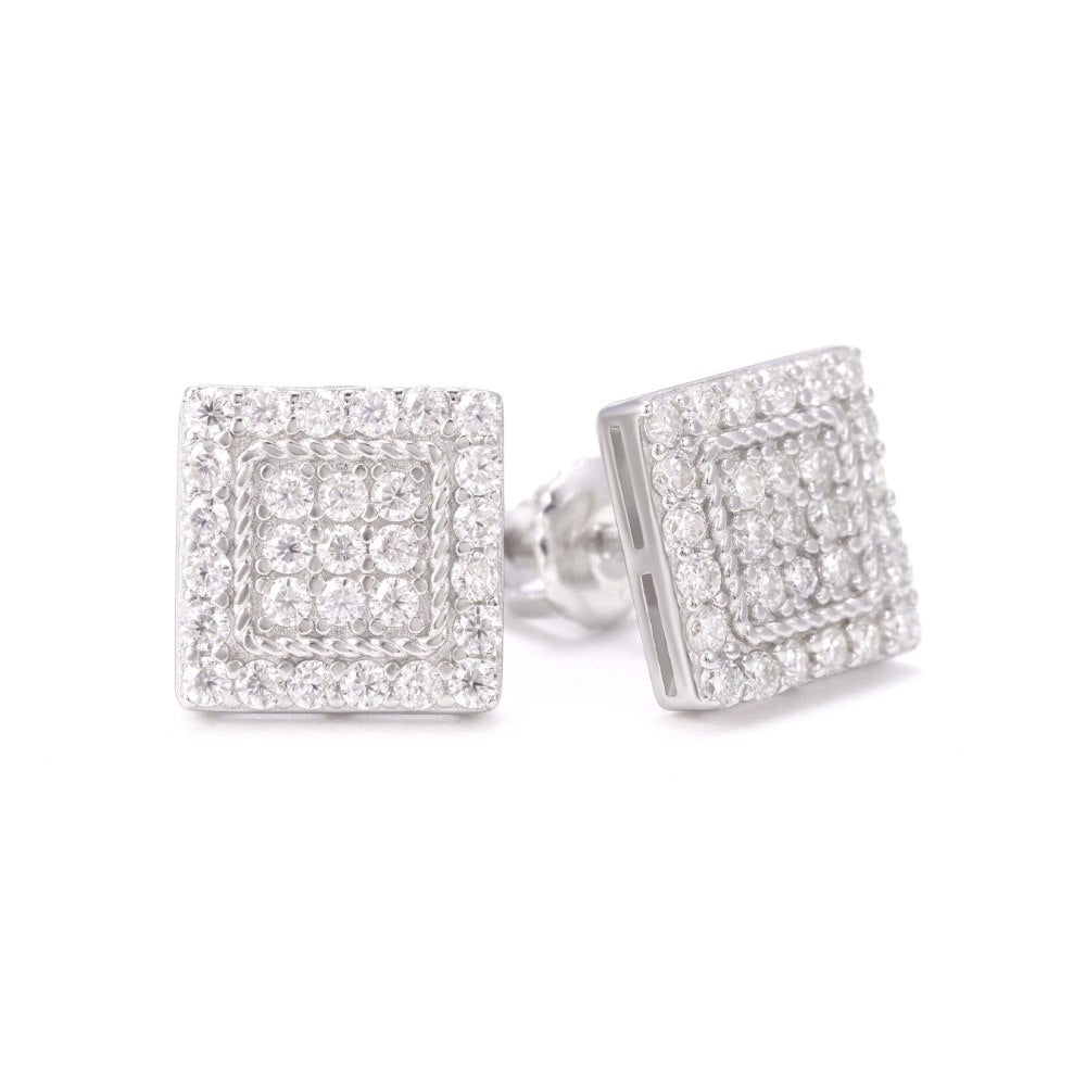 Square Wire Moissanite Earrings 14K Gold、mySite、hinf8tx79