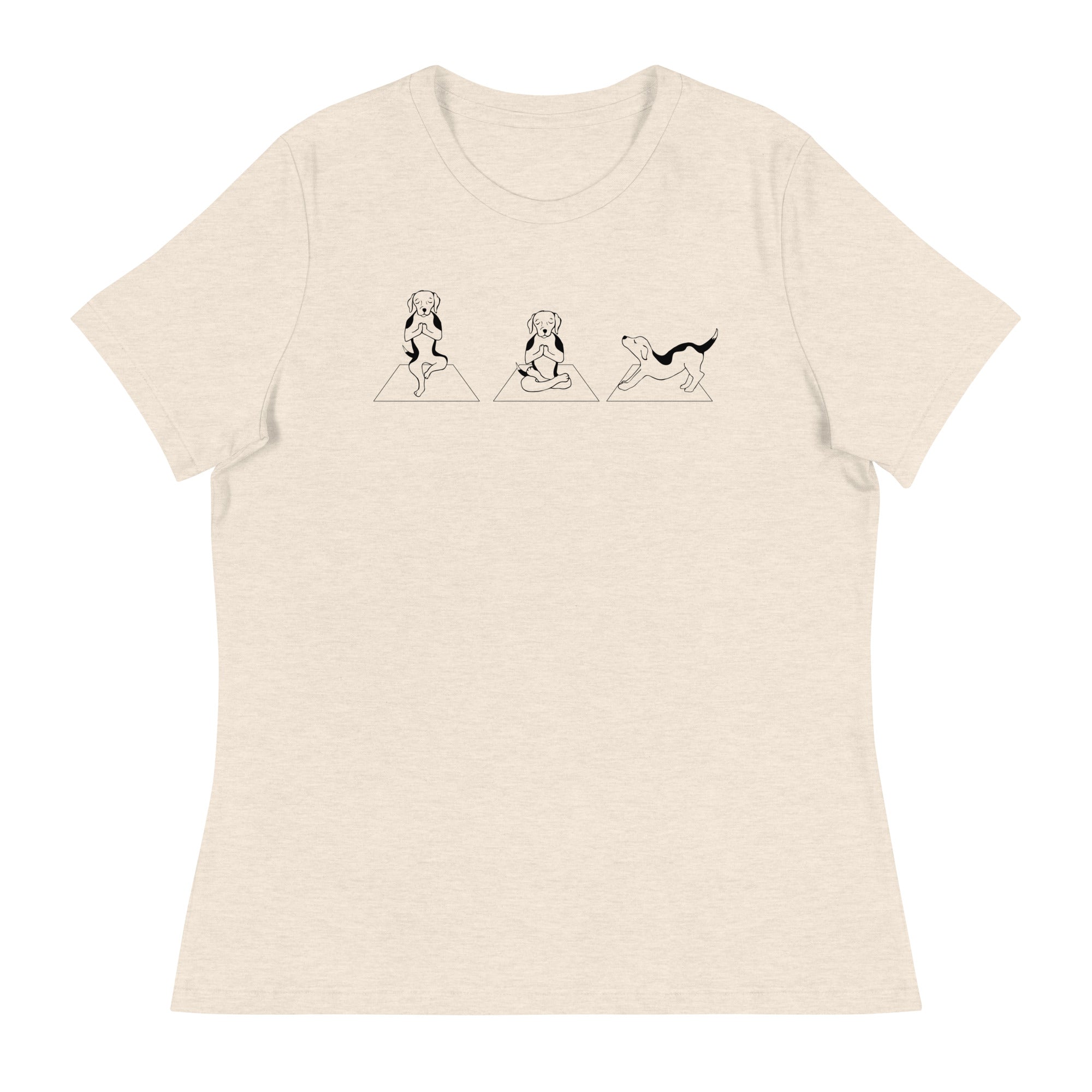 Dog Yoga Pose Relaxed T-Shirt、mySite、camillekostekn