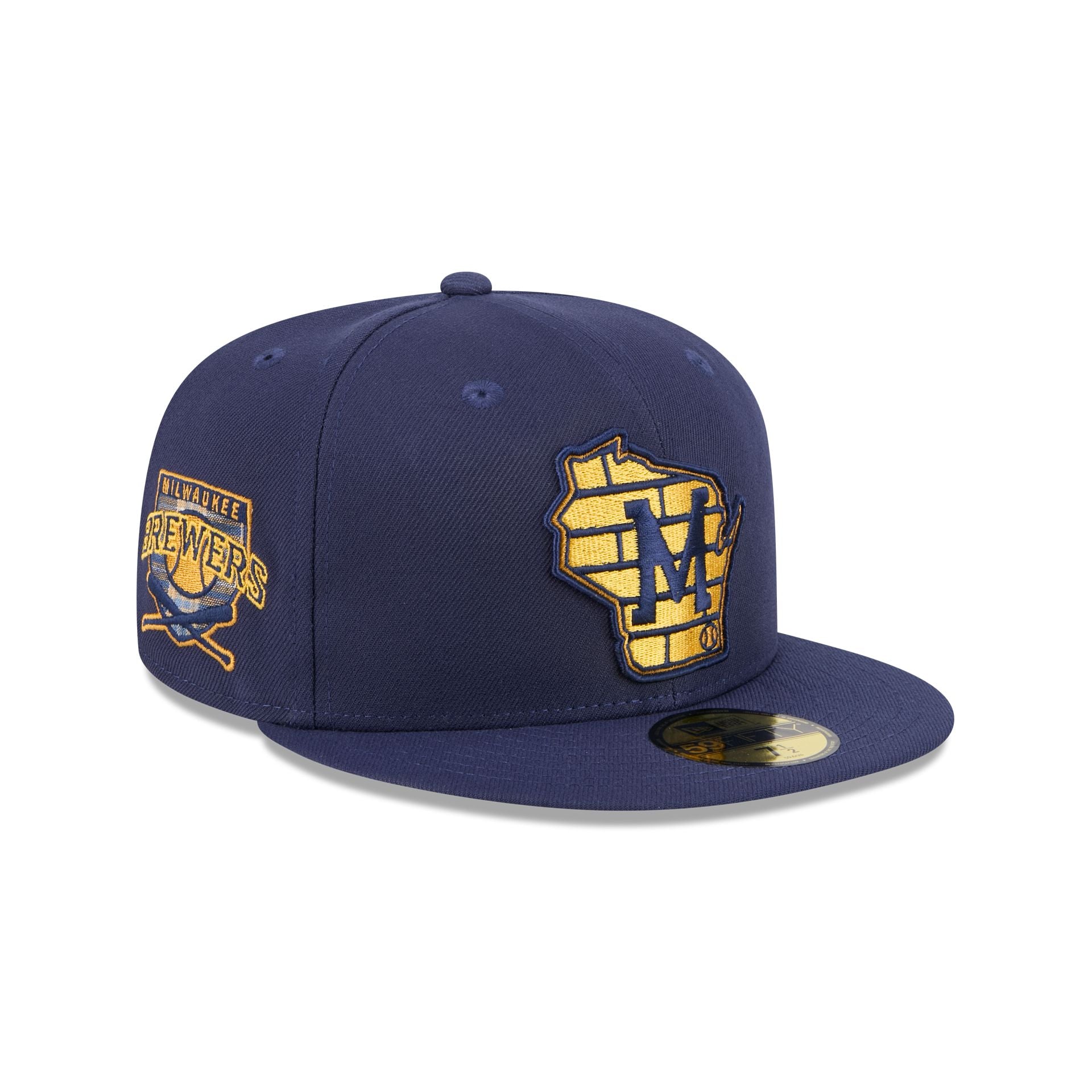 Milwaukee Brewers Blue Tartan 59FIFTY Fitted Hat、mySite、vikingsvslions