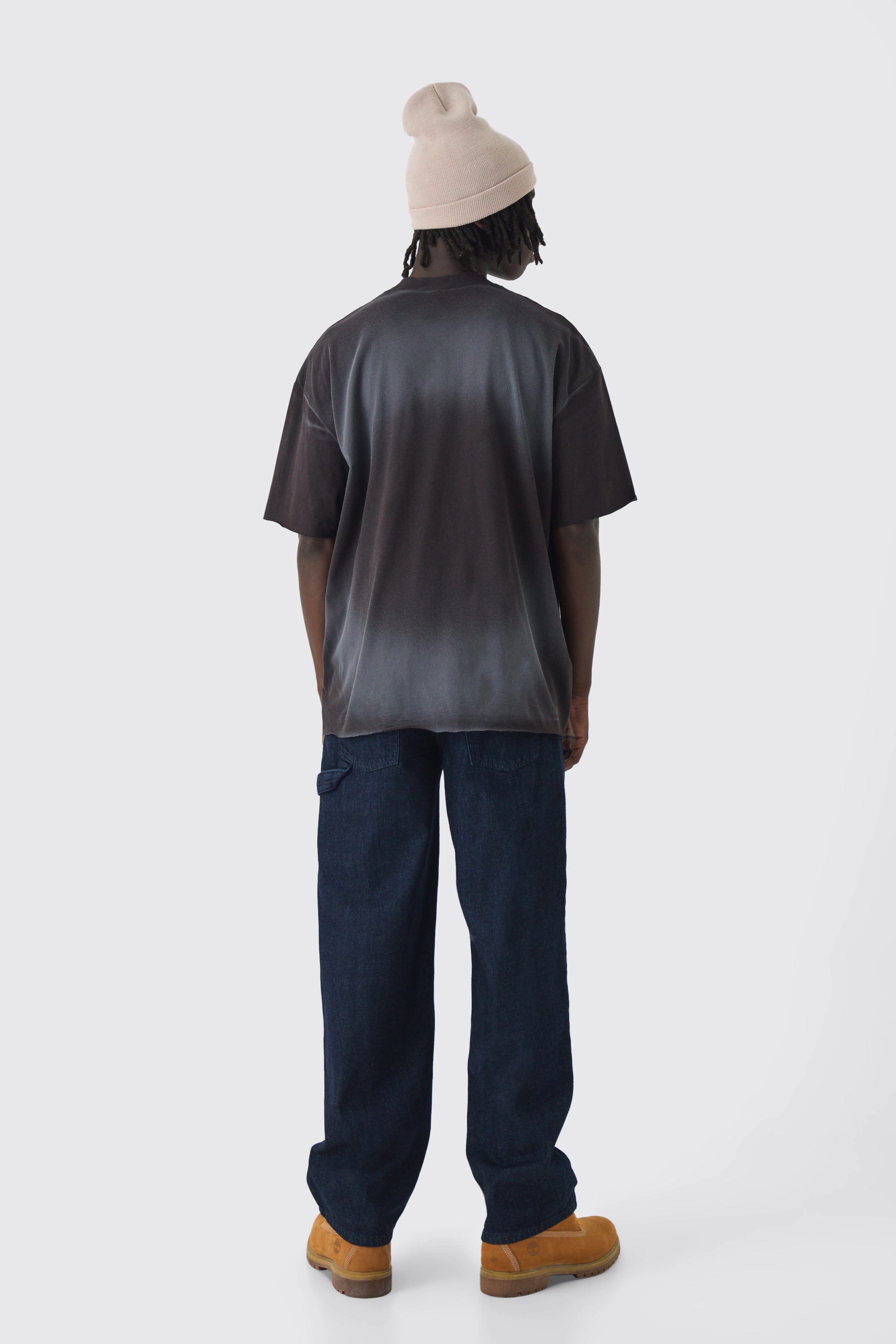  Boohooman Oversized Extended Neck Bear Washed T-Shirt Chocolate、mySite、justintrudeaud