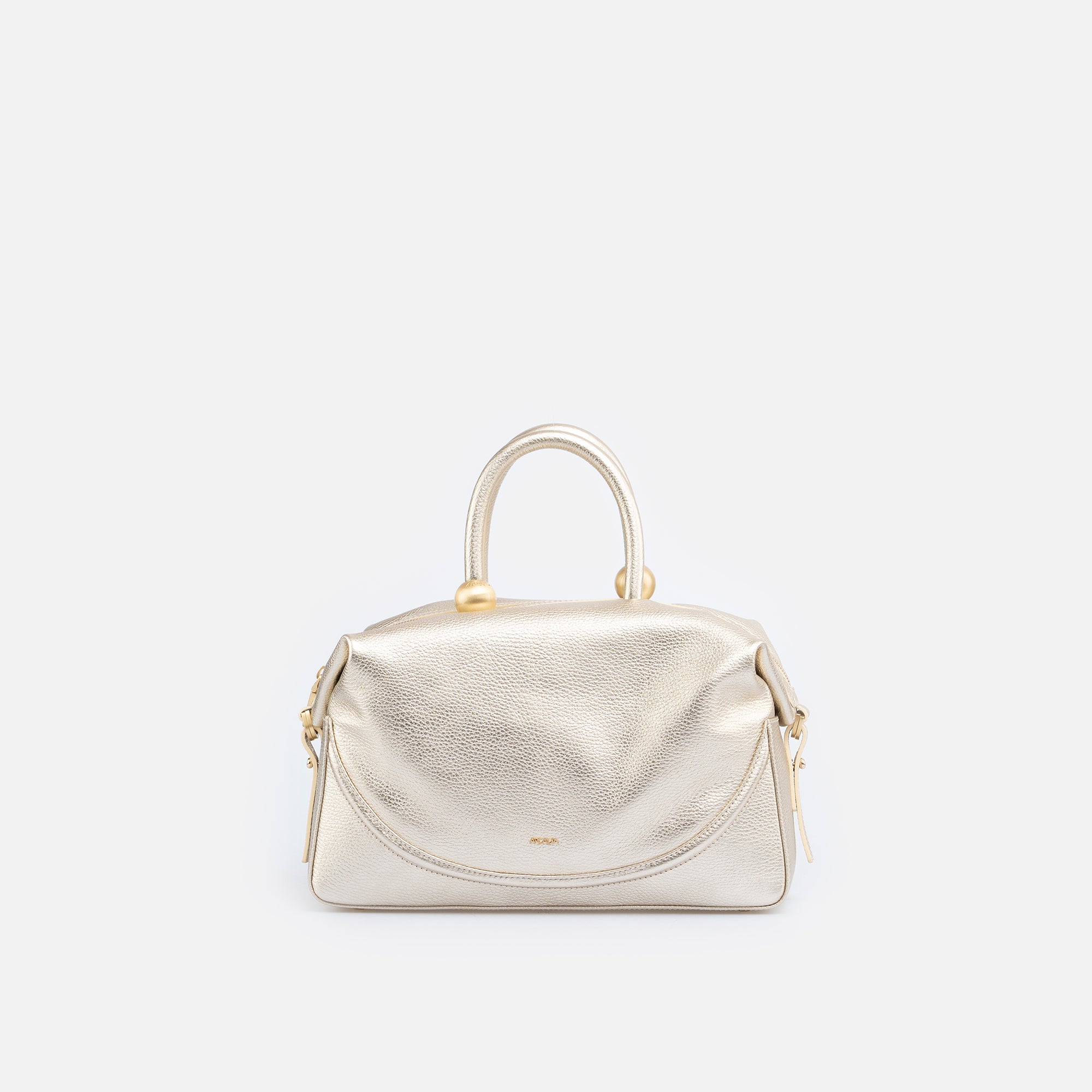 Arcadia Dione Large Top Handle Bag, Metallic Gold、mySite、noshort