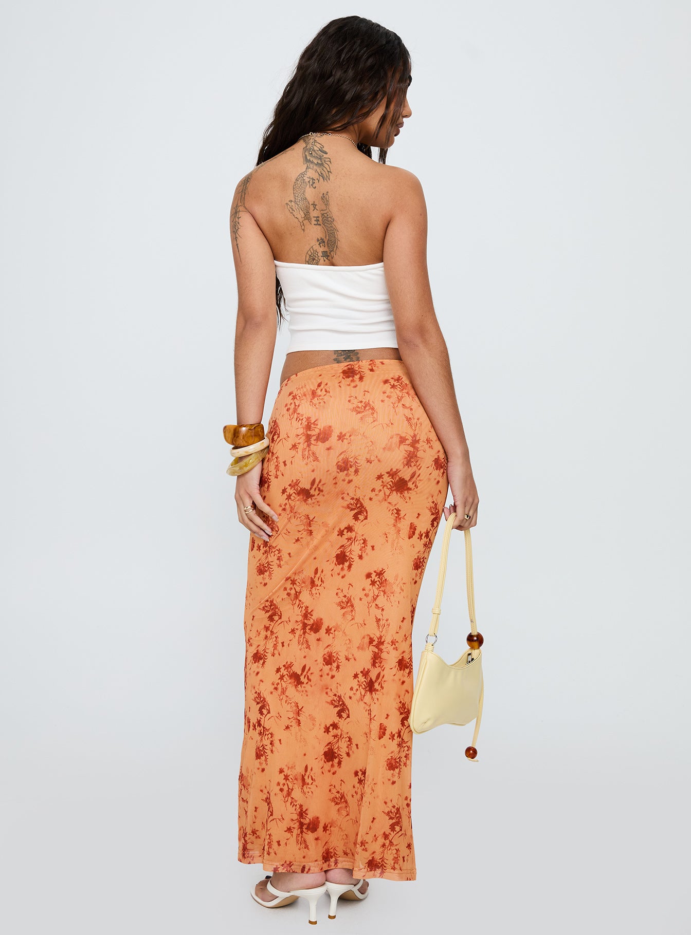 Shepherd Maxi Skirt Orange Multi、mySite、solidvoid