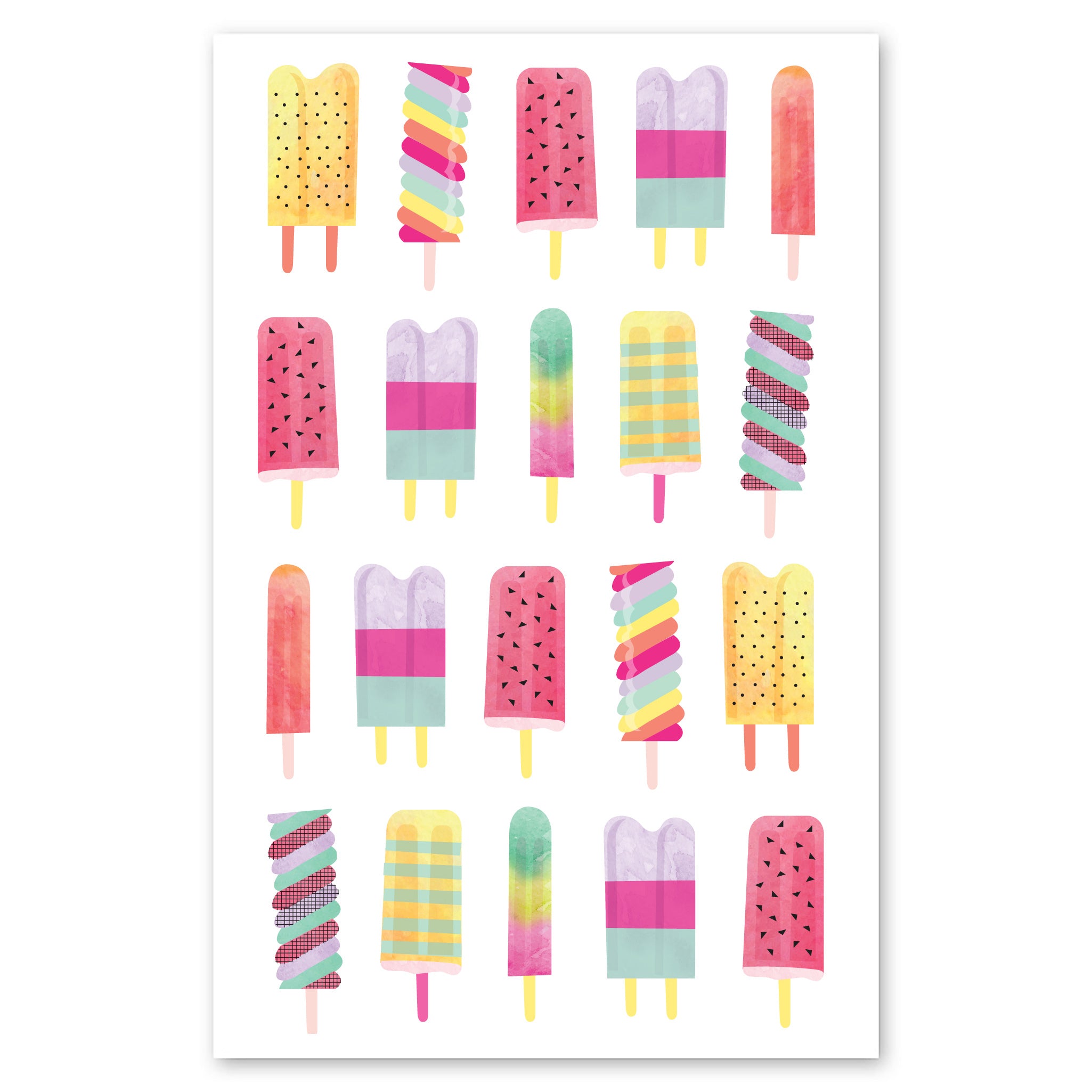  Watercolor Popsicles Stickers、mySite、ghnorth
