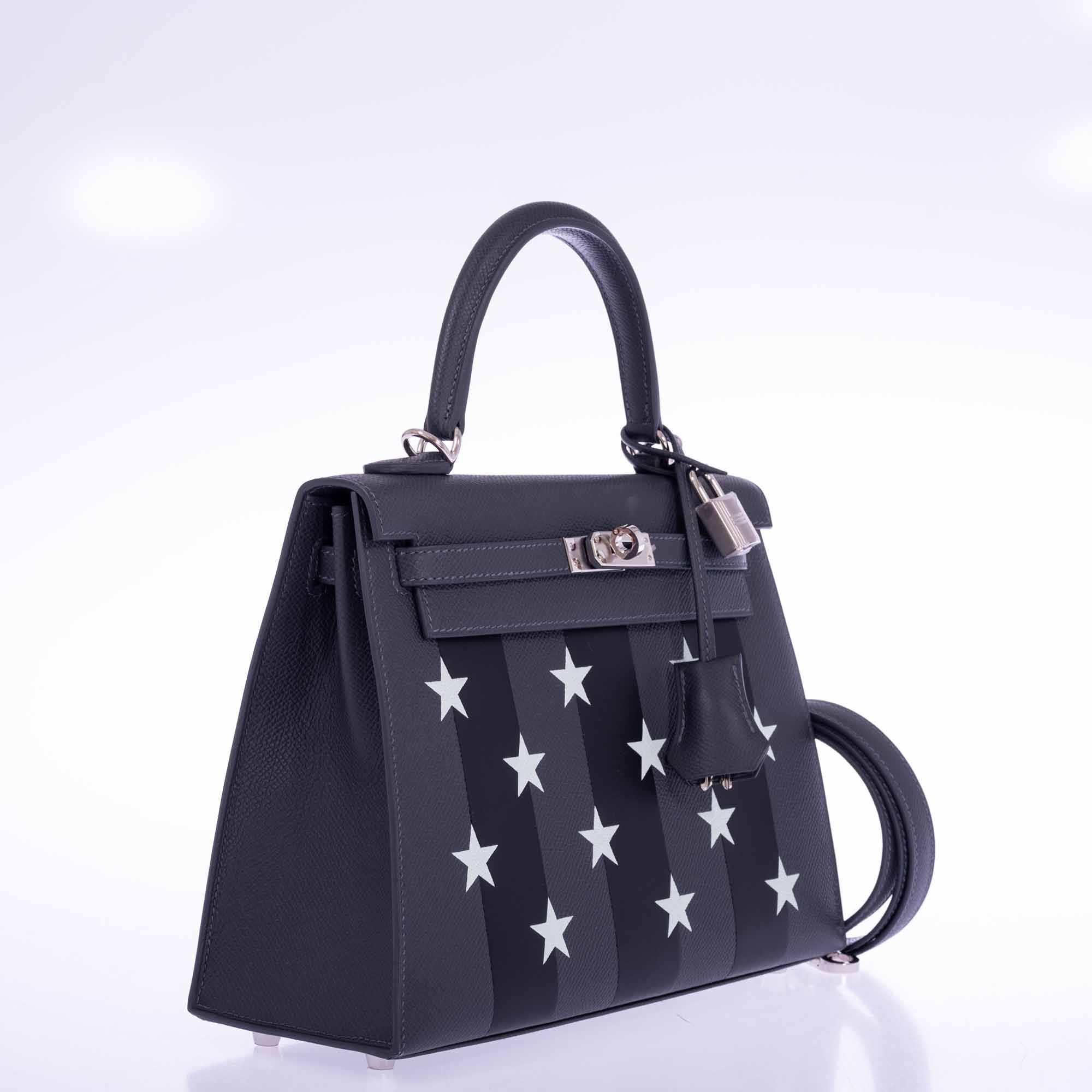 Hermès Kelly 25 Sellier Ardoise, Noir, Vert Peppermint, Casaque Epsom and Tadelakt Palladium Hardware、mySite、garminoutage.com