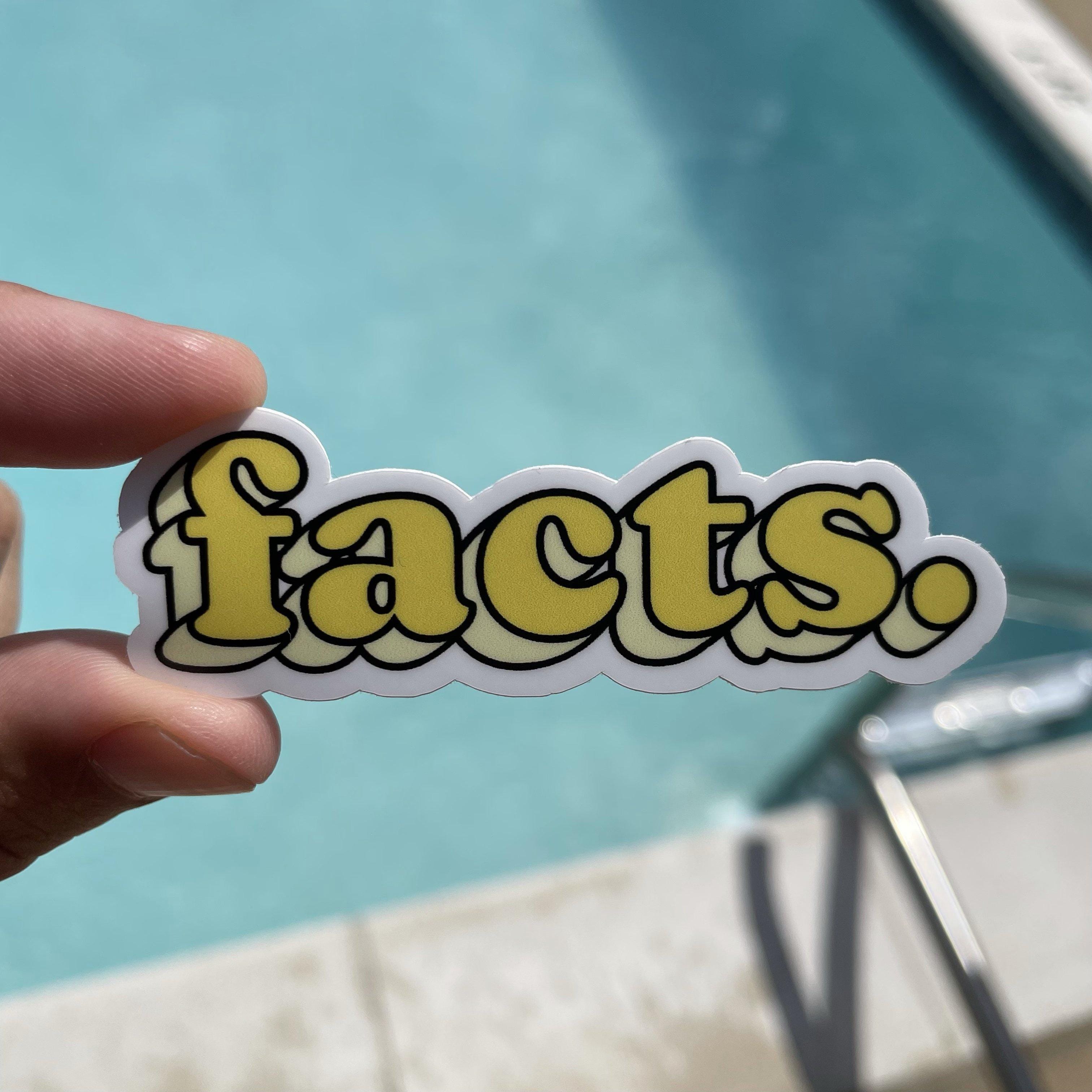  Facts. Bold Yellow Aesthetic Sticker、mySite、elrpsem3k
