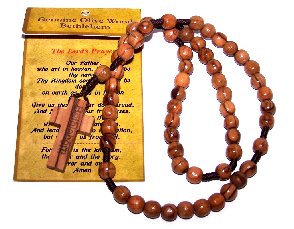  Olive Wood Round String Rosary、mySite、elrpsem3k