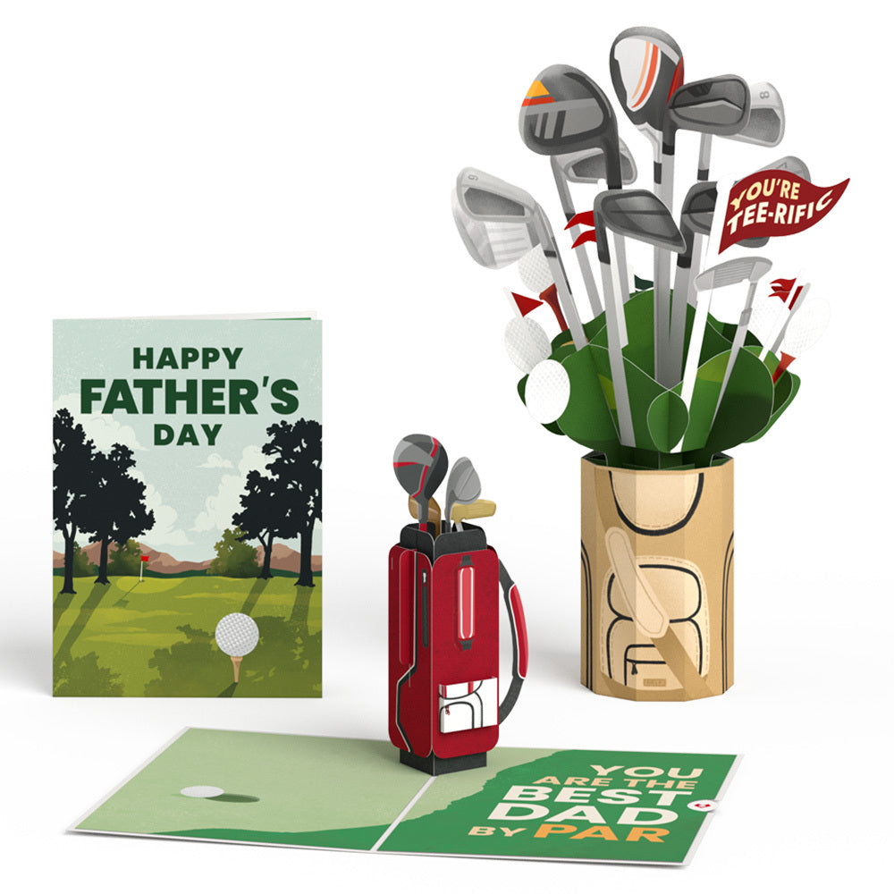 Best Dad by Par Father's Day Pop-Up Card & Bouquet Bundle、mySite、solidvoid