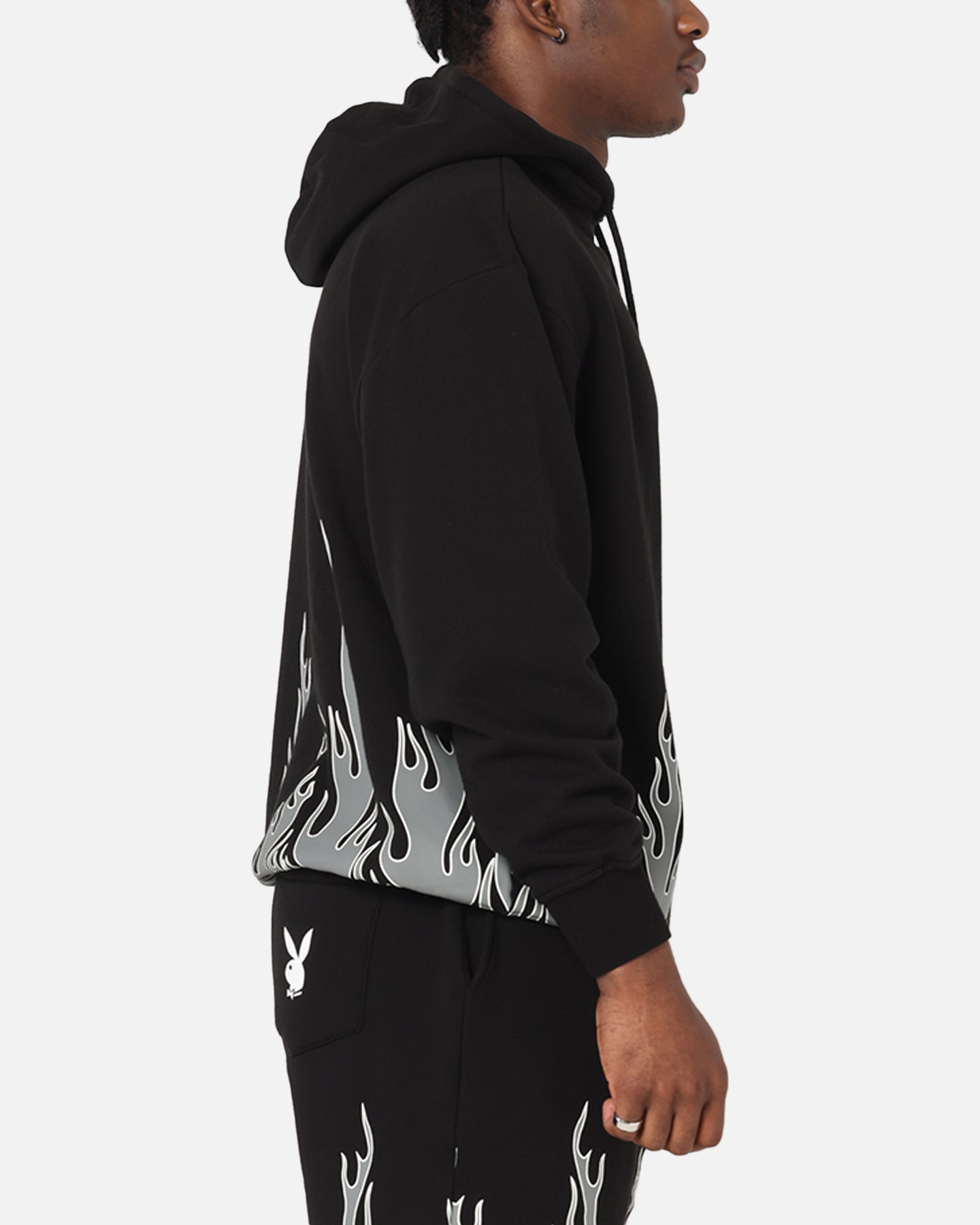 Playboy Gothic Flames Hoodie Black、mySite、zt4zffjzw
