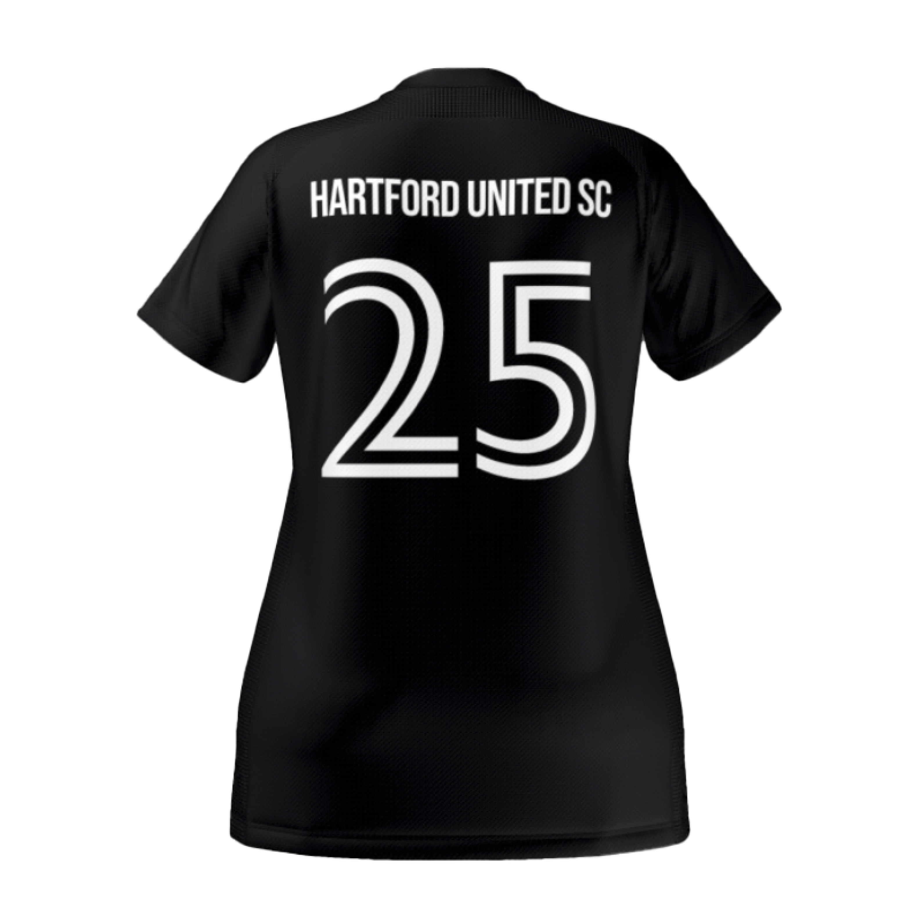 Teamatical Women's Custom Jersey Hartford United - Black、mySite、noshort