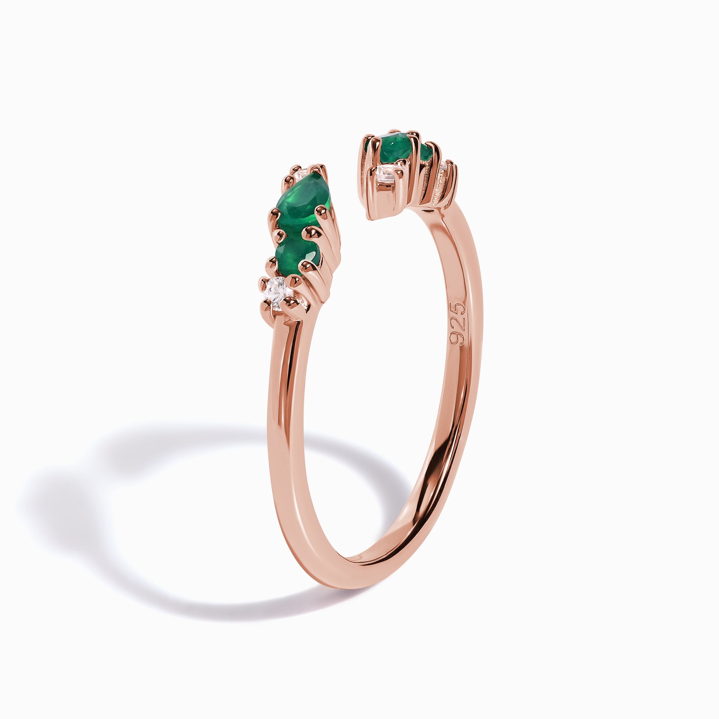 Adjustable Green Onyx Ring Flourish - May Birthstone、mySite、hinf8tx79