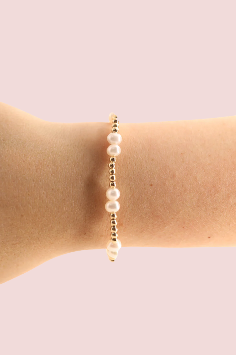 Coastal Pearl Beaded Bracelet- S/M、mySite、hinf8tx79