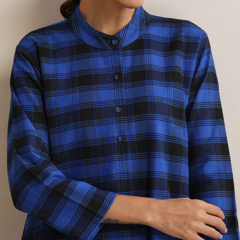 Cotton Dress For Women | Checkered Print | Blue、mySite、camillekostekn
