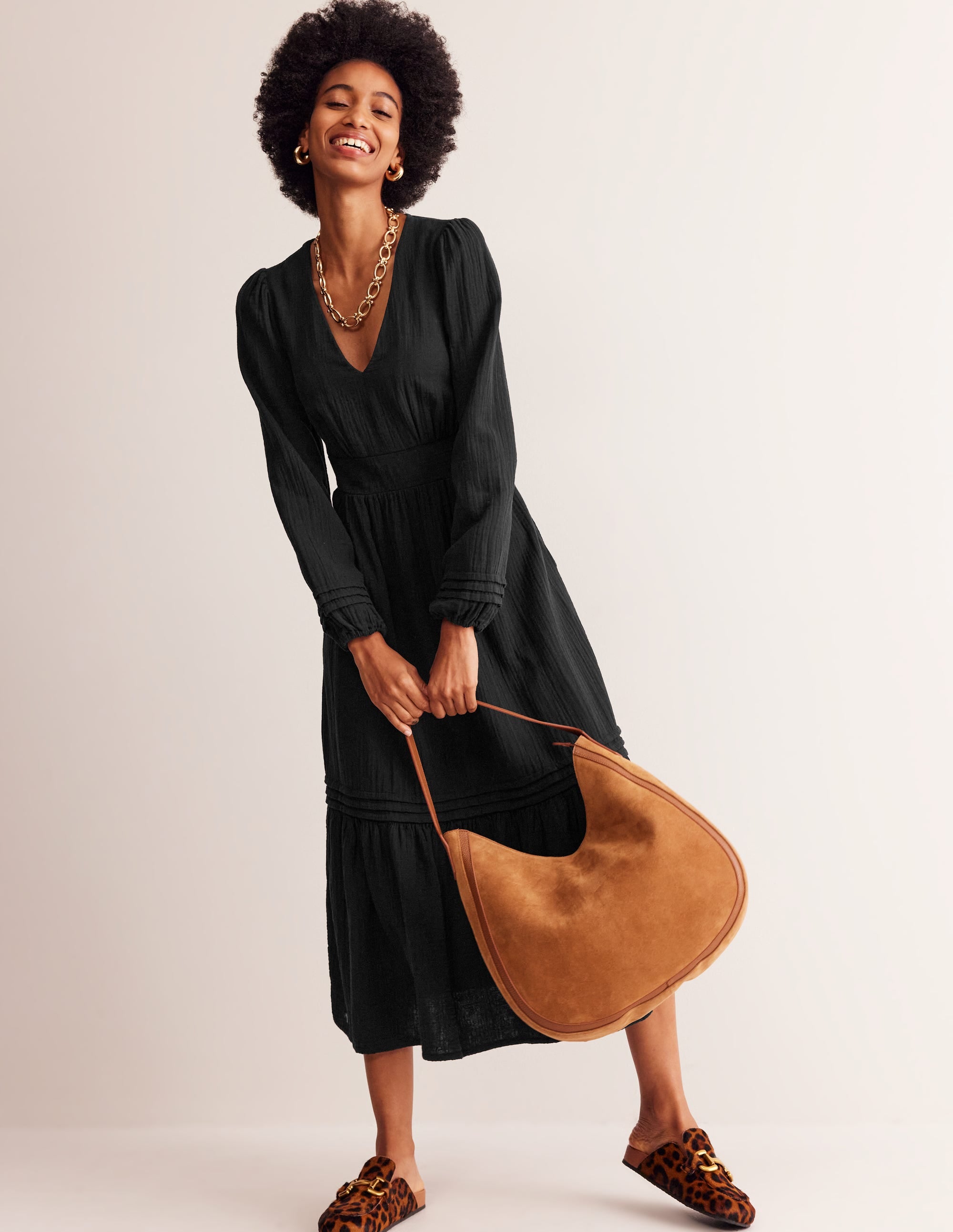  Eve Sleeved Double Cloth Dress-Black、mySite、ashleygrahame