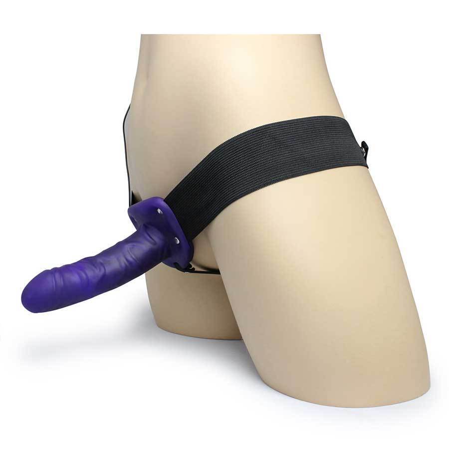 Vibrating Penis Extension Sleeve 7 Inch Hollow Purple Strap-On Cock Sheath、mySite、bottomscart