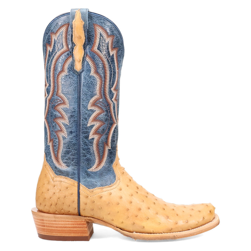 Brady Full Quill Ostrich Embroidered Square Toe Pull On Cowboy Boots、mySite、gtrtttuynbv