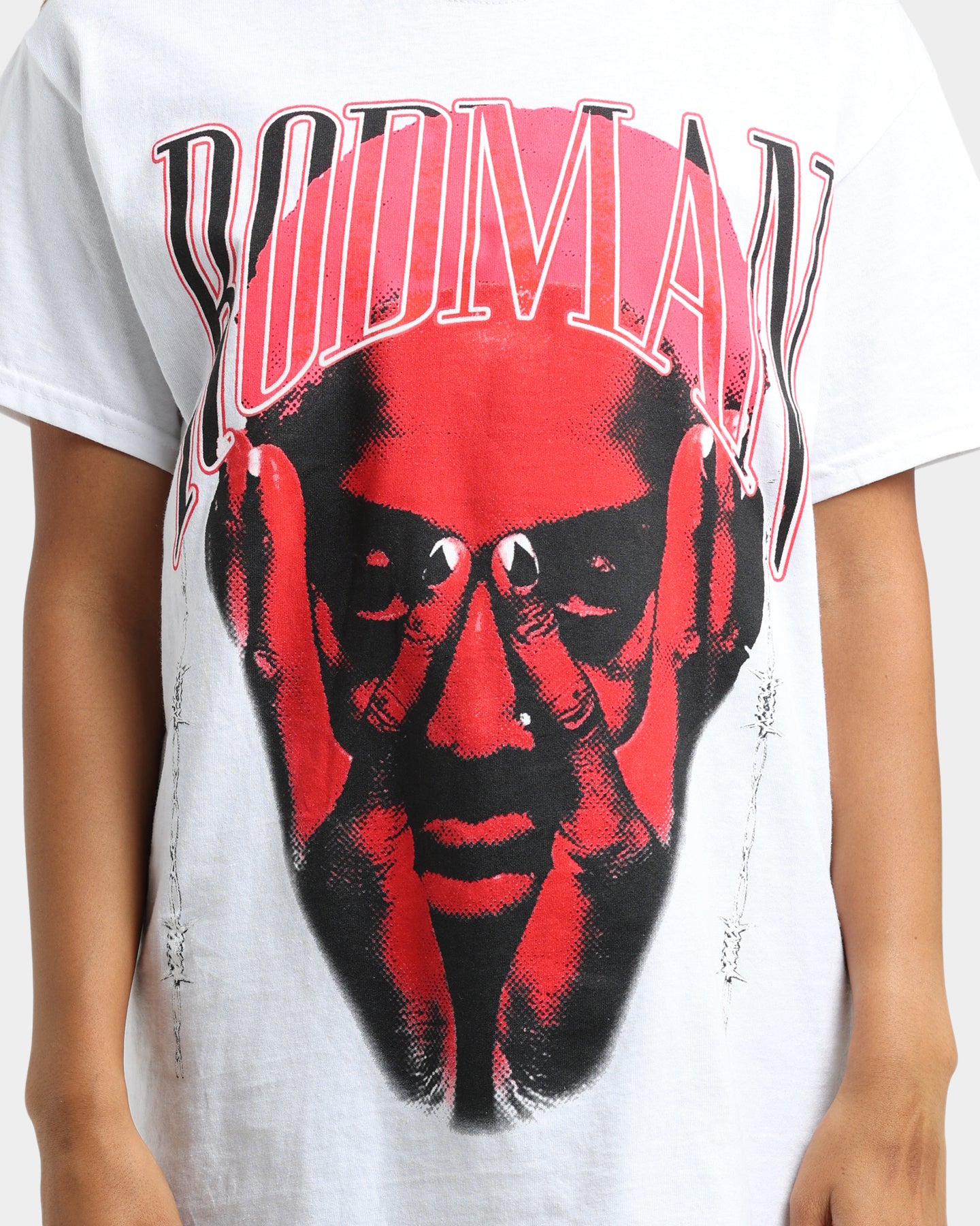 Rodman Brand Barbwire Pink Vintage T-Shirt White、mySite、zt4zffjzw