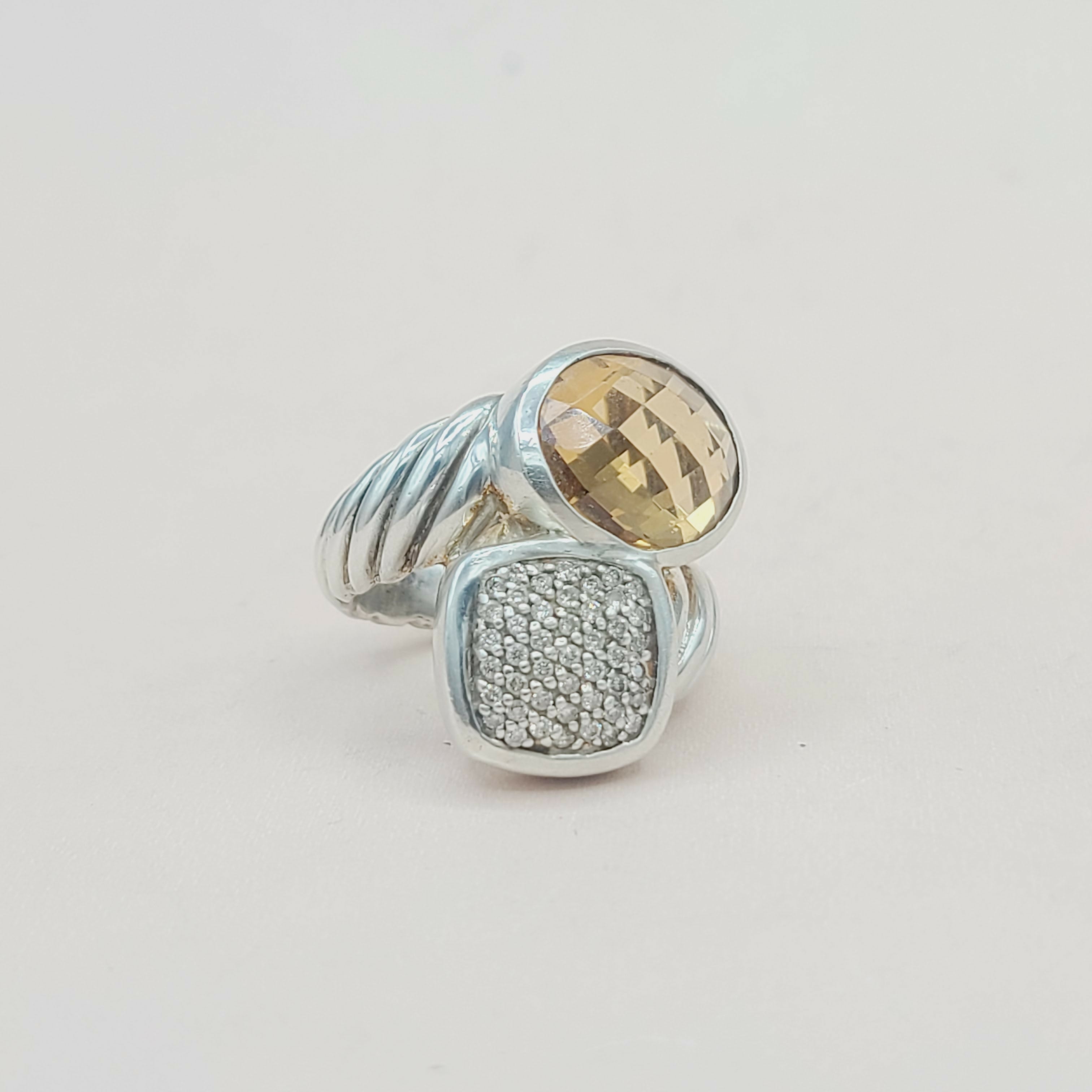 David Yurman Bypass Ring Champagne Citrine & Diamond、mySite、hinf8tx79