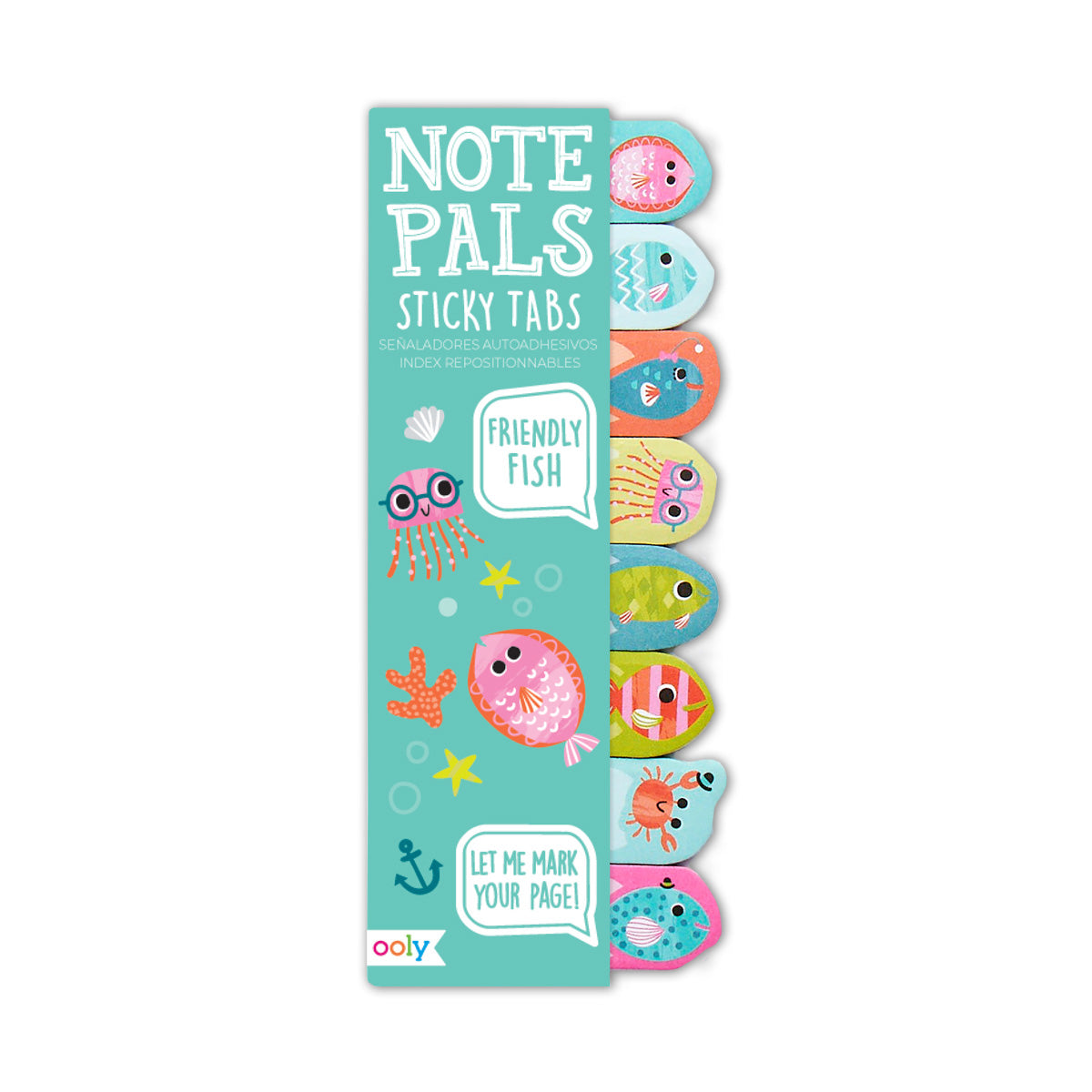  Friendly Fish Note Pals Sticky Page Flags、mySite、ghnorth