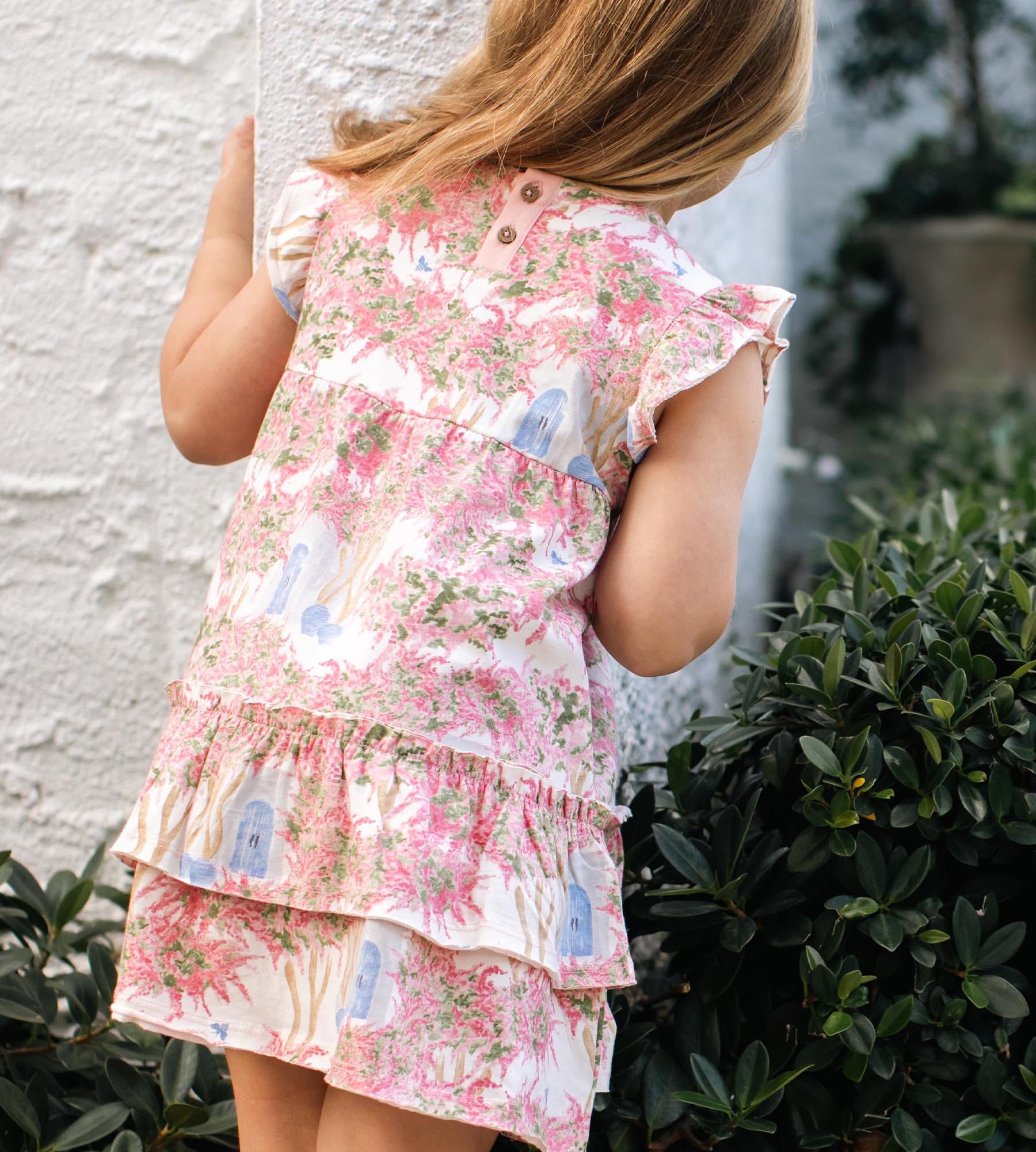 Doors of Santorini Organic Cotton Girl Dress、mySite、g9winljtr