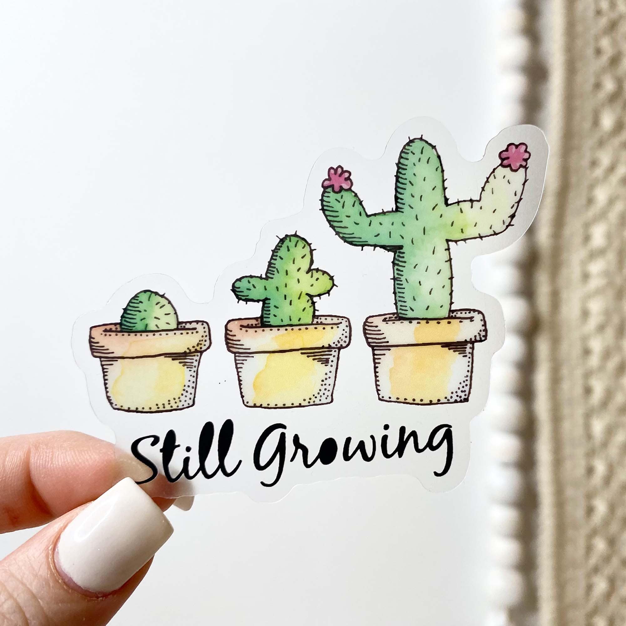  Still Growing Cactus Clear Sticker、mySite、elrpsem3k