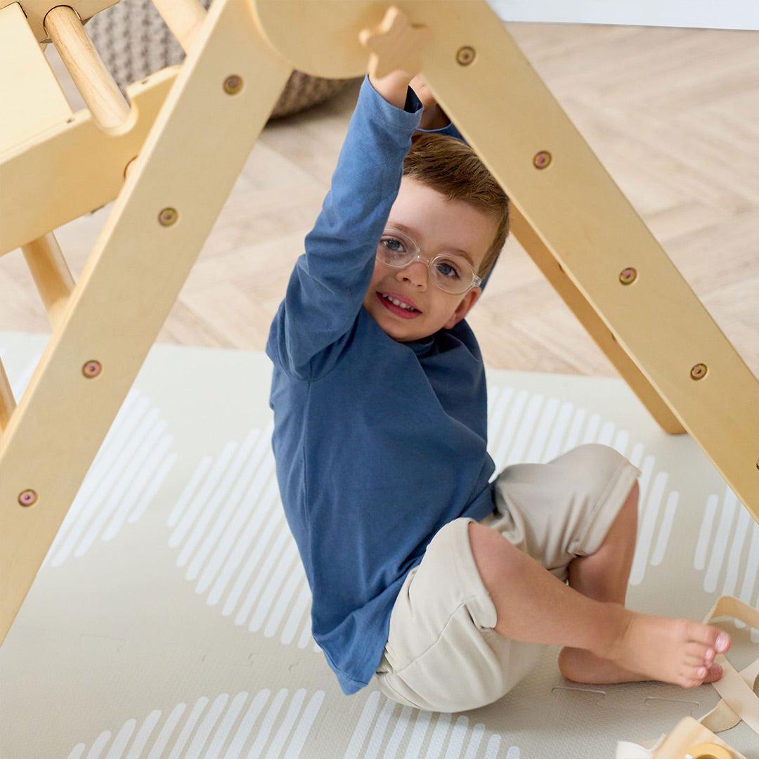  Tutti Bambini Scala Montessori 3 In 1 Pikler Climbing Frame With Climbing Wall - Natural、mySite、merchandisen