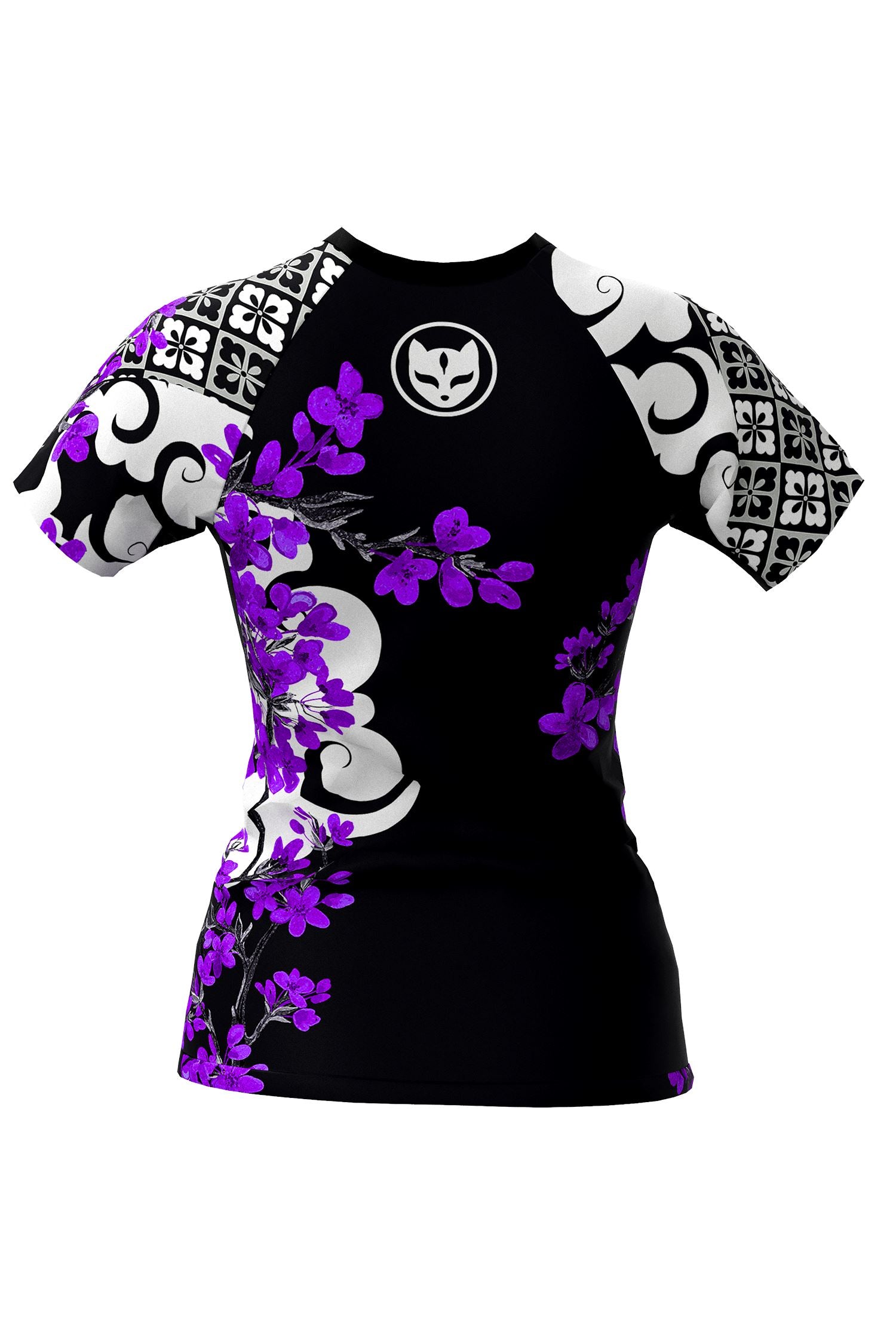 Women's Cherry Blossom Ranked Jiu Jitsu Rashguard - Short Sleeve、mySite、gigharbornorthrealestate