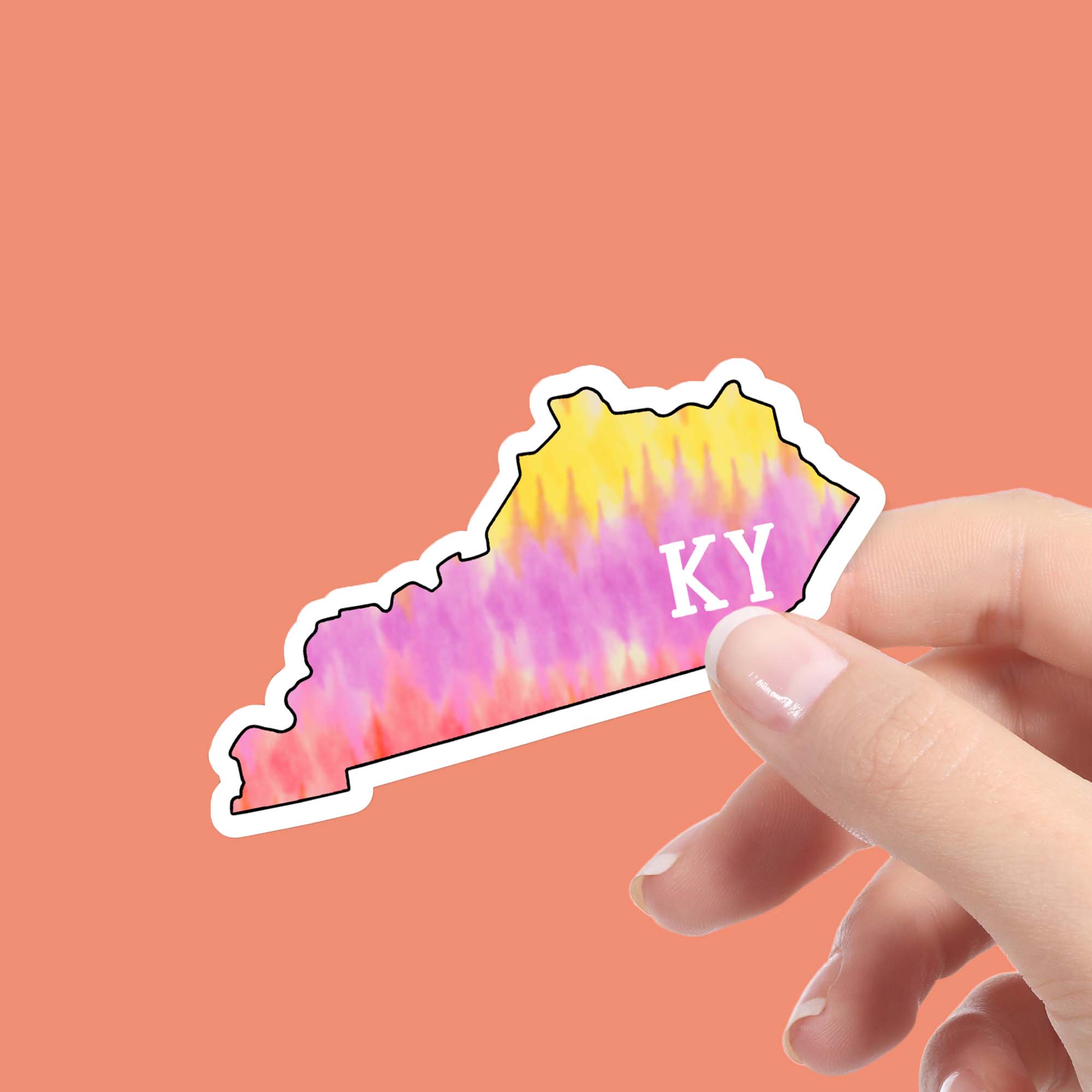  Kentucky Tie Dye Stripes Sticker、mySite、elrpsem3k