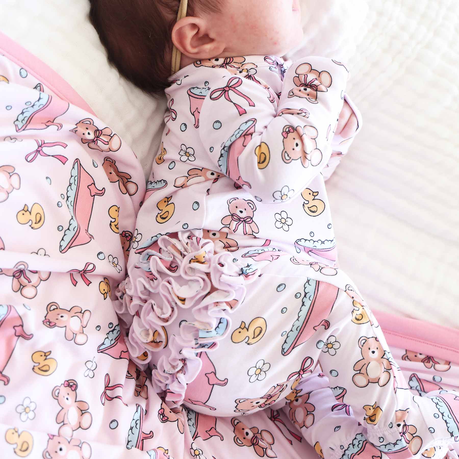  Bathtime Besties Ruffle Zipper Footie | Pink、mySite、layawaytickets