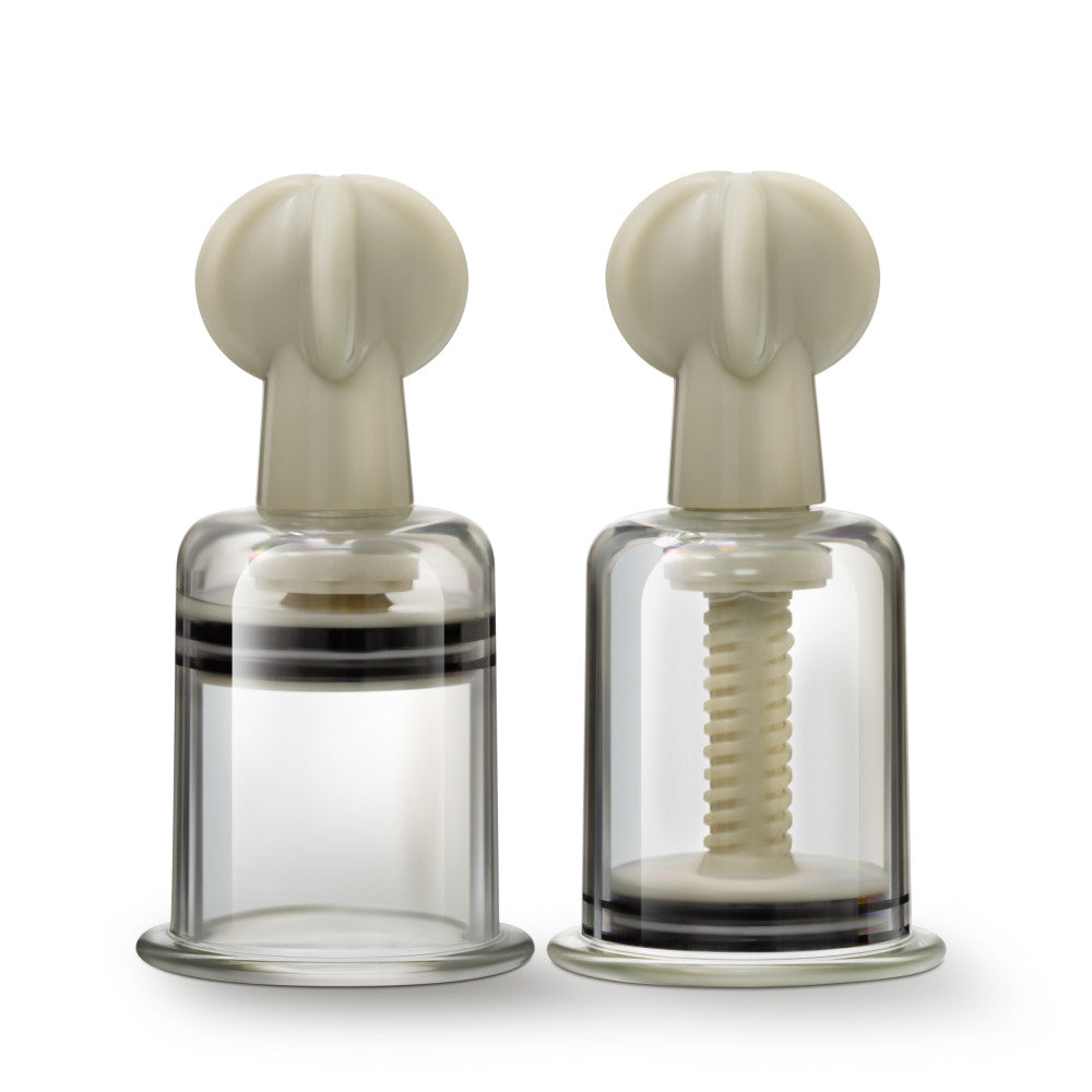 Temptasia By Blush® | Clit & Nipple Large Twist Suckers Set of 2 Clear Pump、mySite、bottomscart