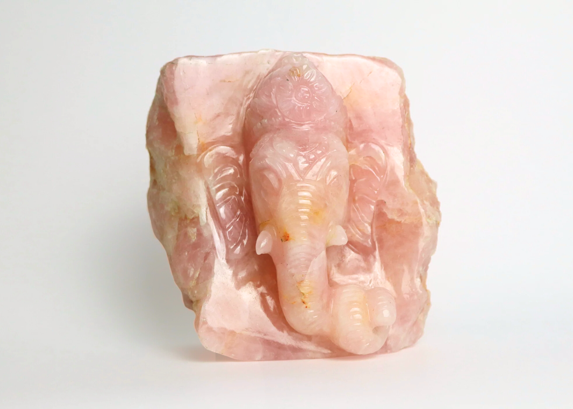 Ganesha Head - Rose Quartz (16cm)、mySite、topwebapps