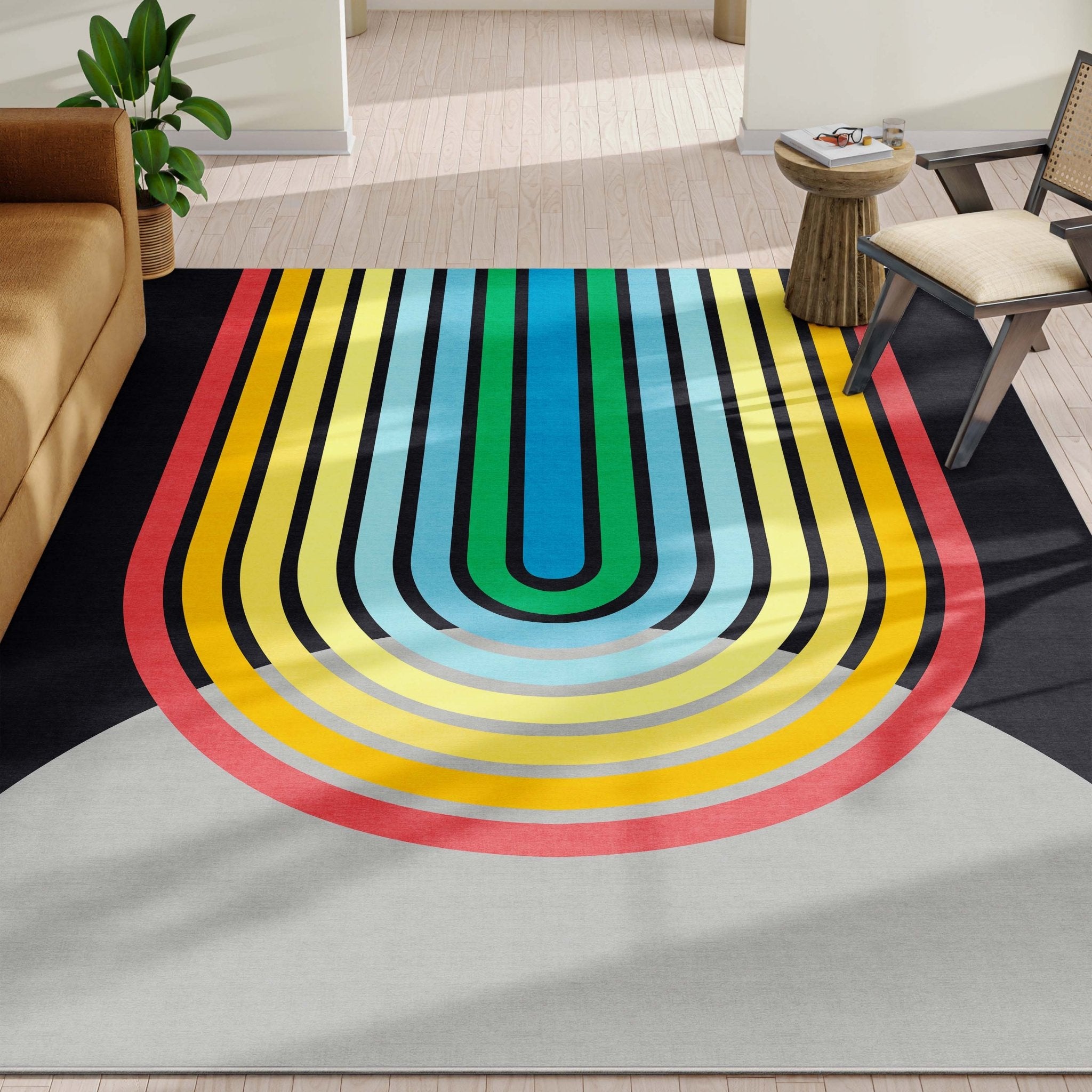 Crayola Modern Arches Geometric Bright Multi Area Rug By Well Woven、mySite、gigharbornorthrealestate
