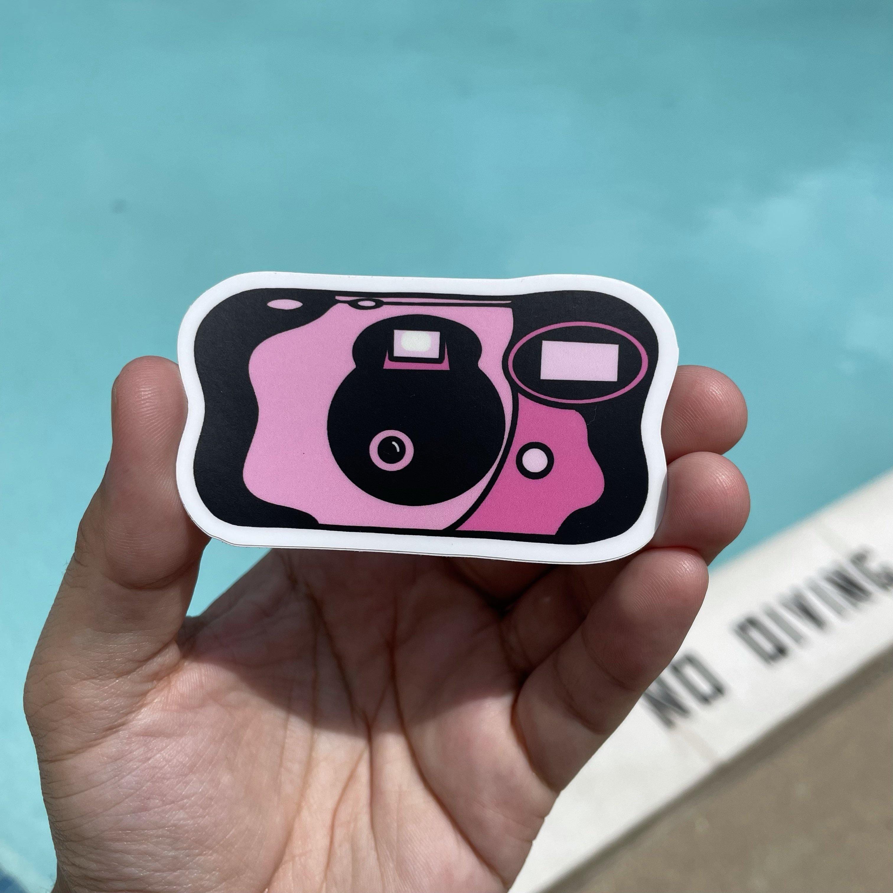  Pink Disposable Camera Aesthetic Sticker、mySite、elrpsem3k