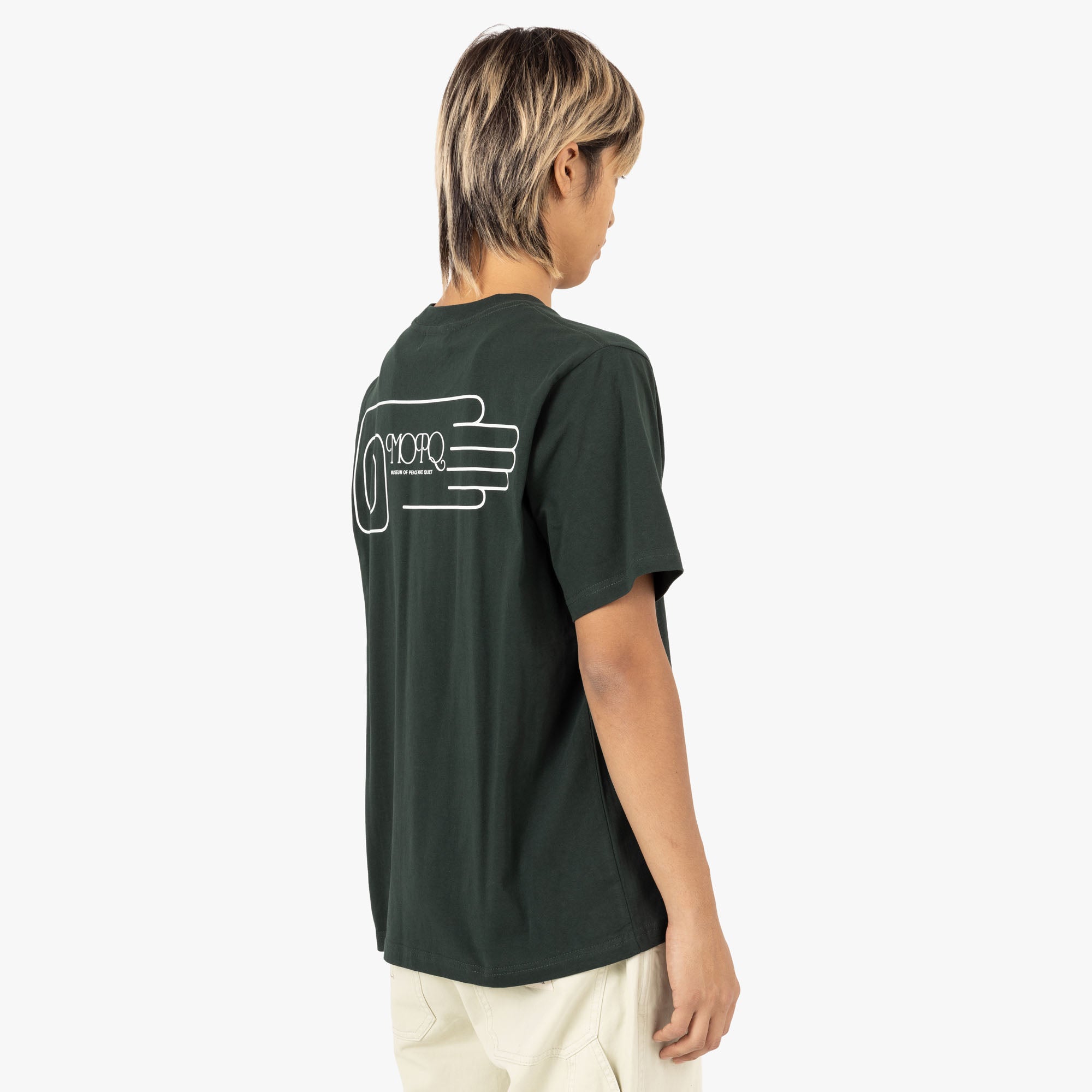  Museum of Peace & Quiet Free Hand T-shirt / Pine、mySite、merchandisen