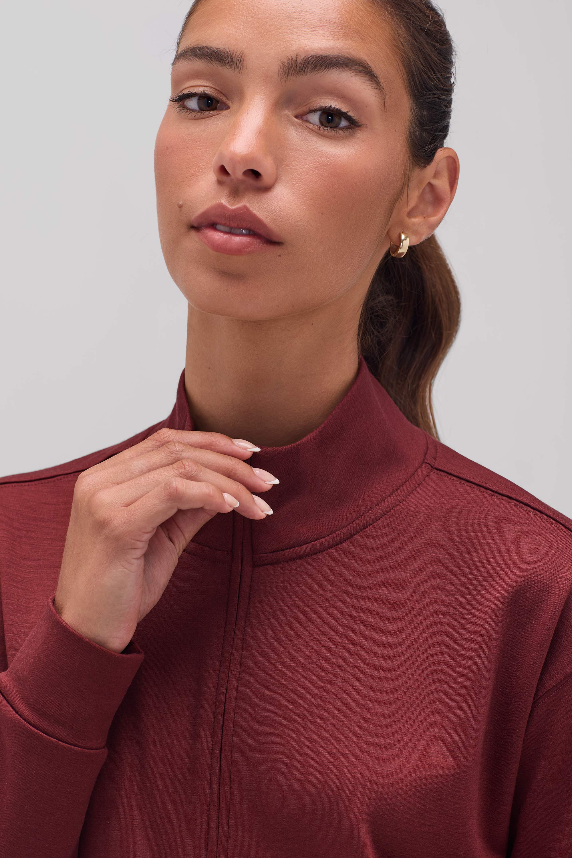 Women's Merino Transit Quarter Zip、mySite、noshort