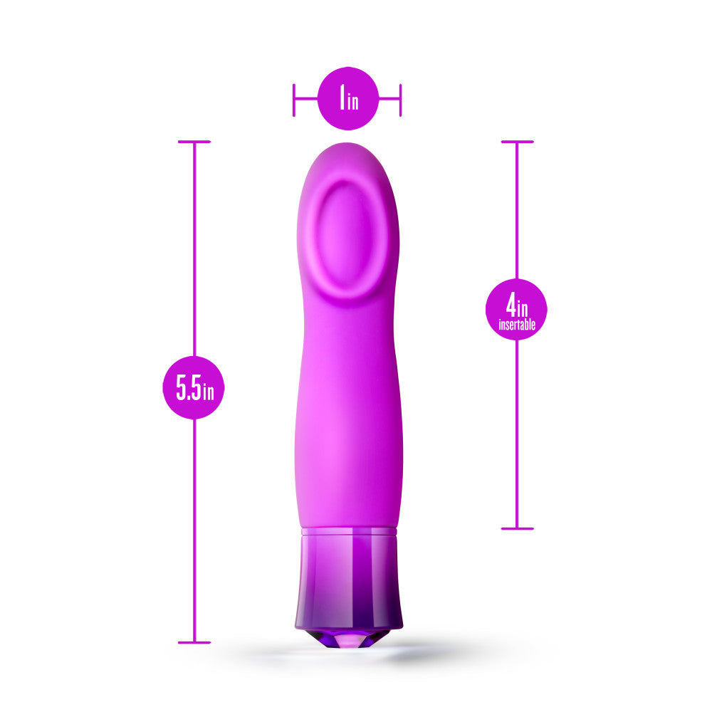 Oh My Gem By Blush® | Charm: 5.5 Inch Warming G Spot Stimulation Vibrator in Amethyst with Powerful RumboTech™ Technology、mySite、bottomscart