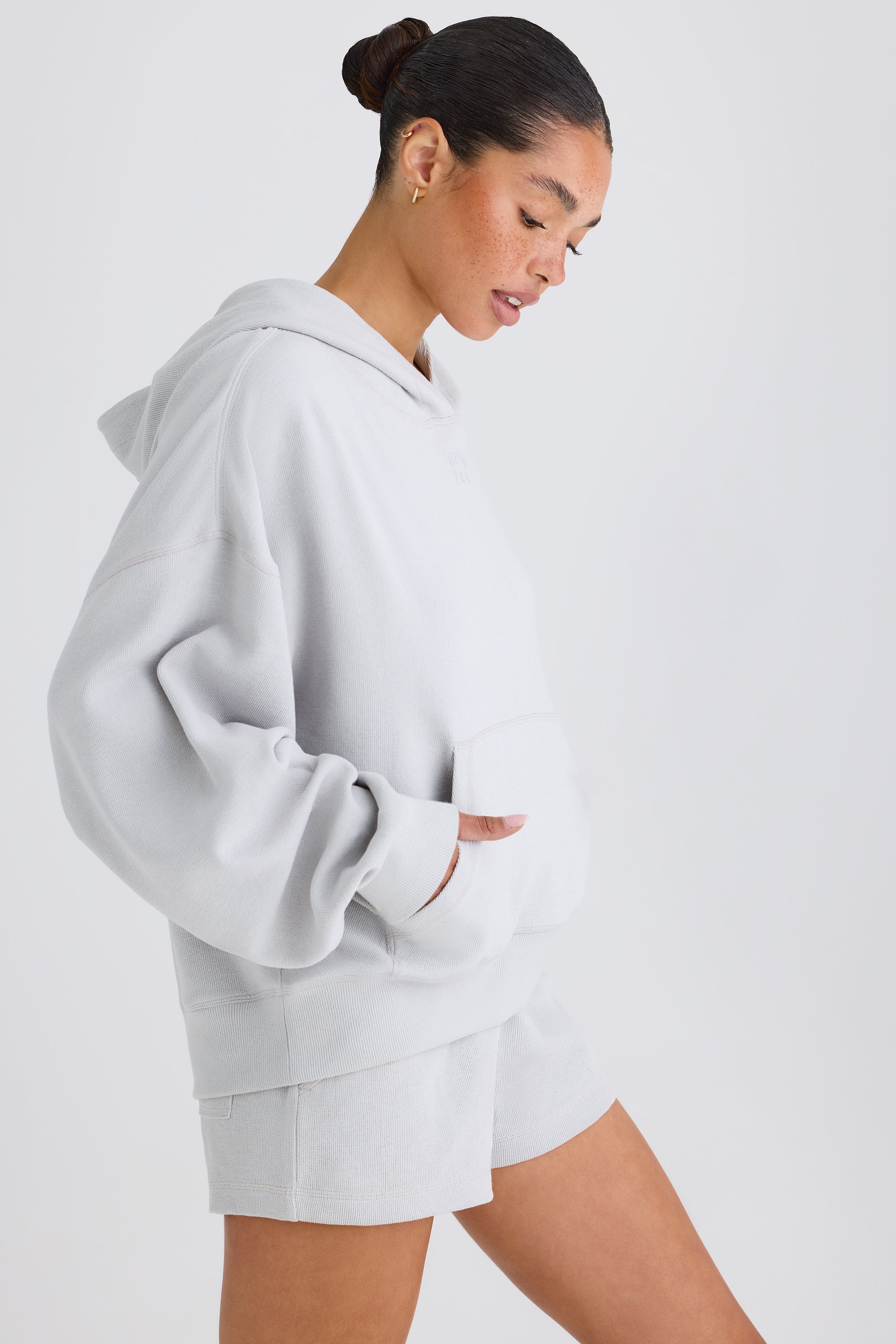 Graphic-Print Hoodie in Pacific Grey、mySite、solidvoid