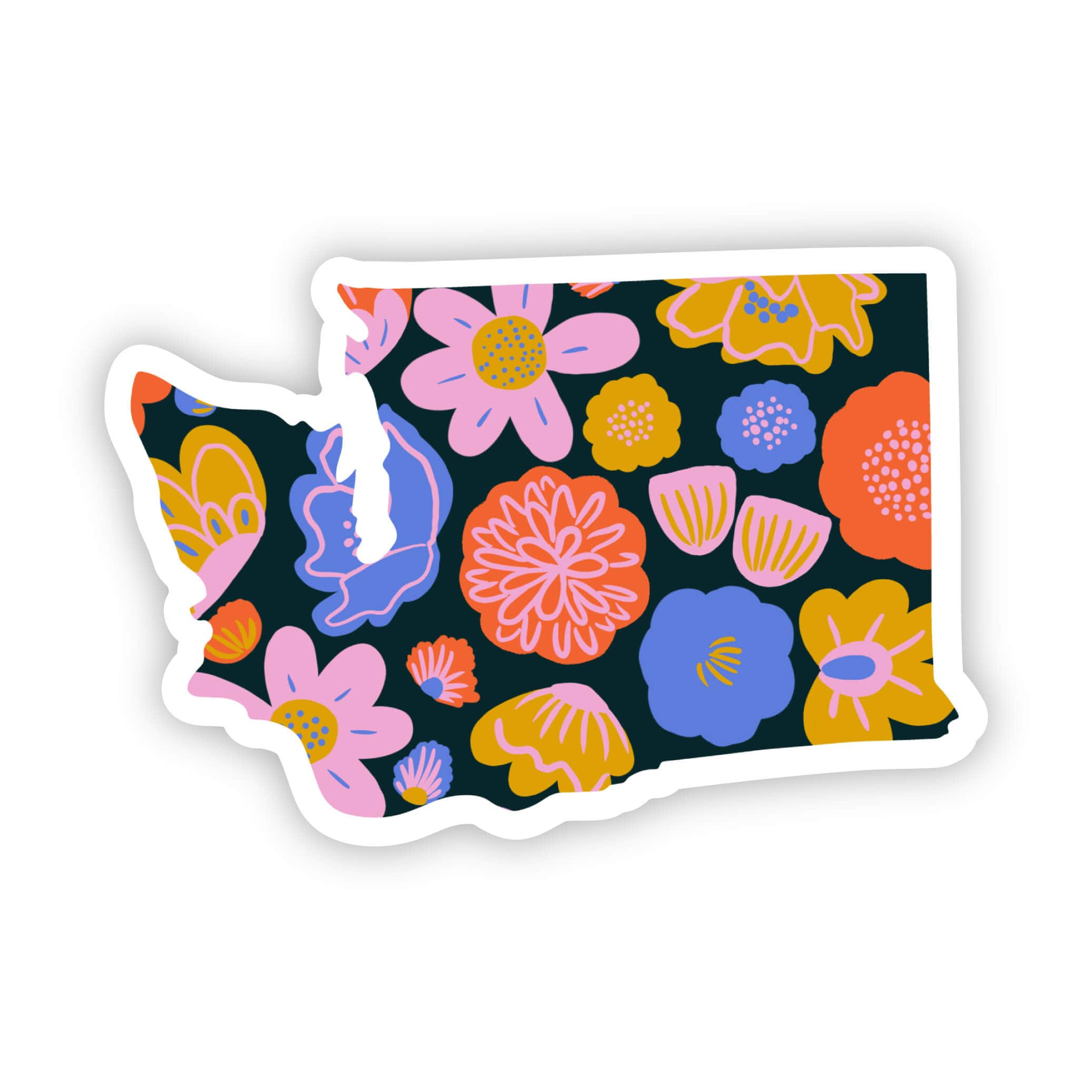  Washington Sticker - Colorful Flower、mySite、ghnorth