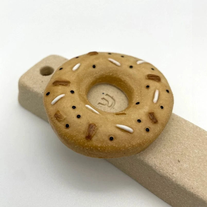 Ceramic Handmade Toasted Bagel Mezuzah、mySite、topwebapps