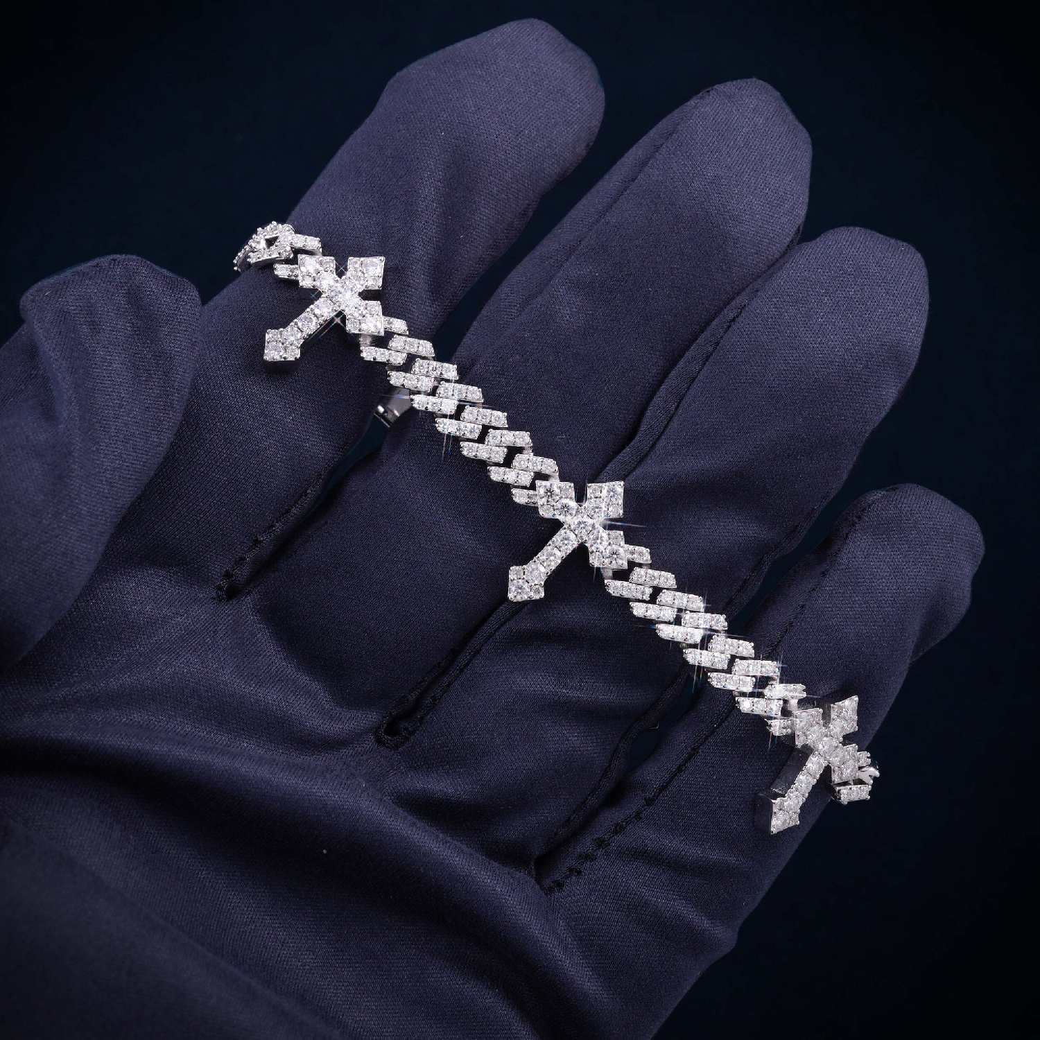 6MM VVS Cross Cuban Link Bracelet 14K Gold、mySite、hinf8tx79