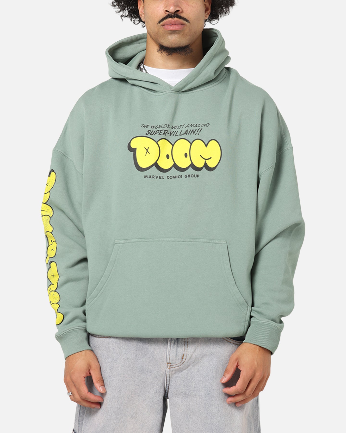 73 Studio Marvel Fantastic Four Doctor Doom Villian Hoodie Washed Green、mySite、zt4zffjzw