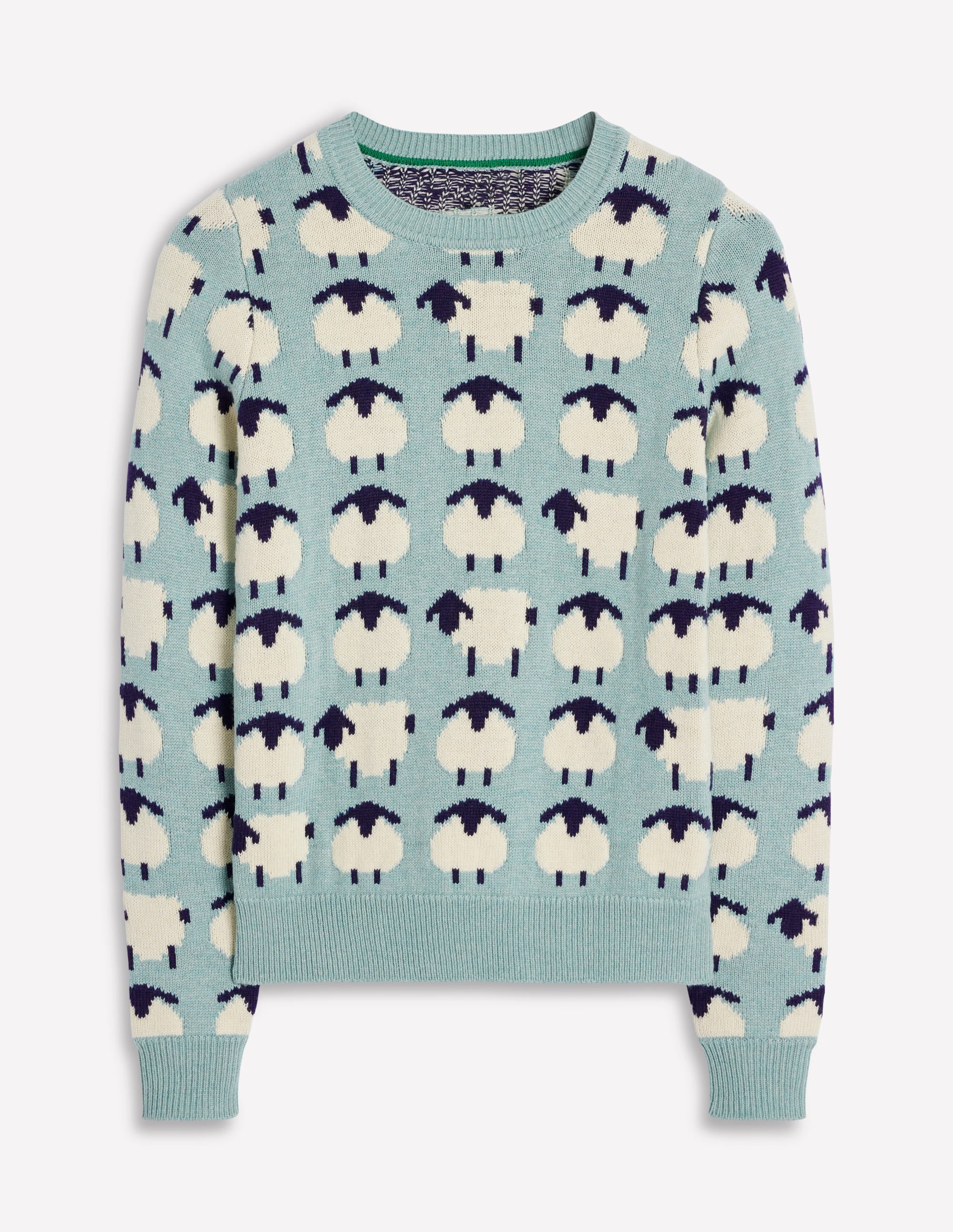 Heather Jacquard Sweater-Seamist Blue, Sheep、mySite、ashleygrahame