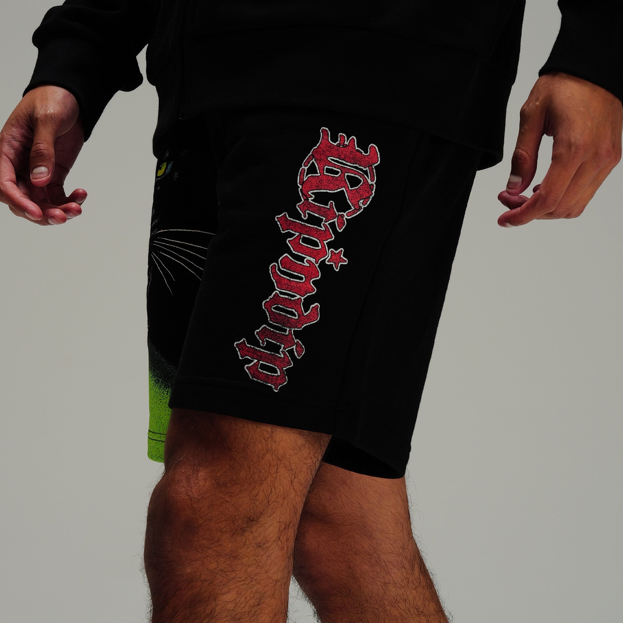  Fein Sweatshorts (Black)、mySite、merchandisen