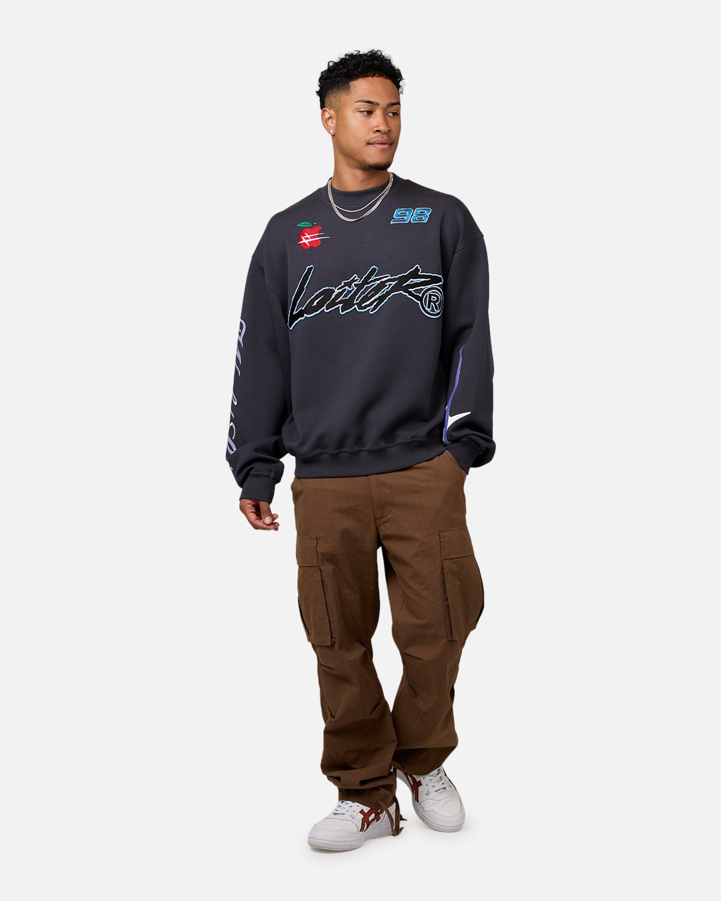 Loiter World Series Crewneck Navy、mySite、zt4zffjzw