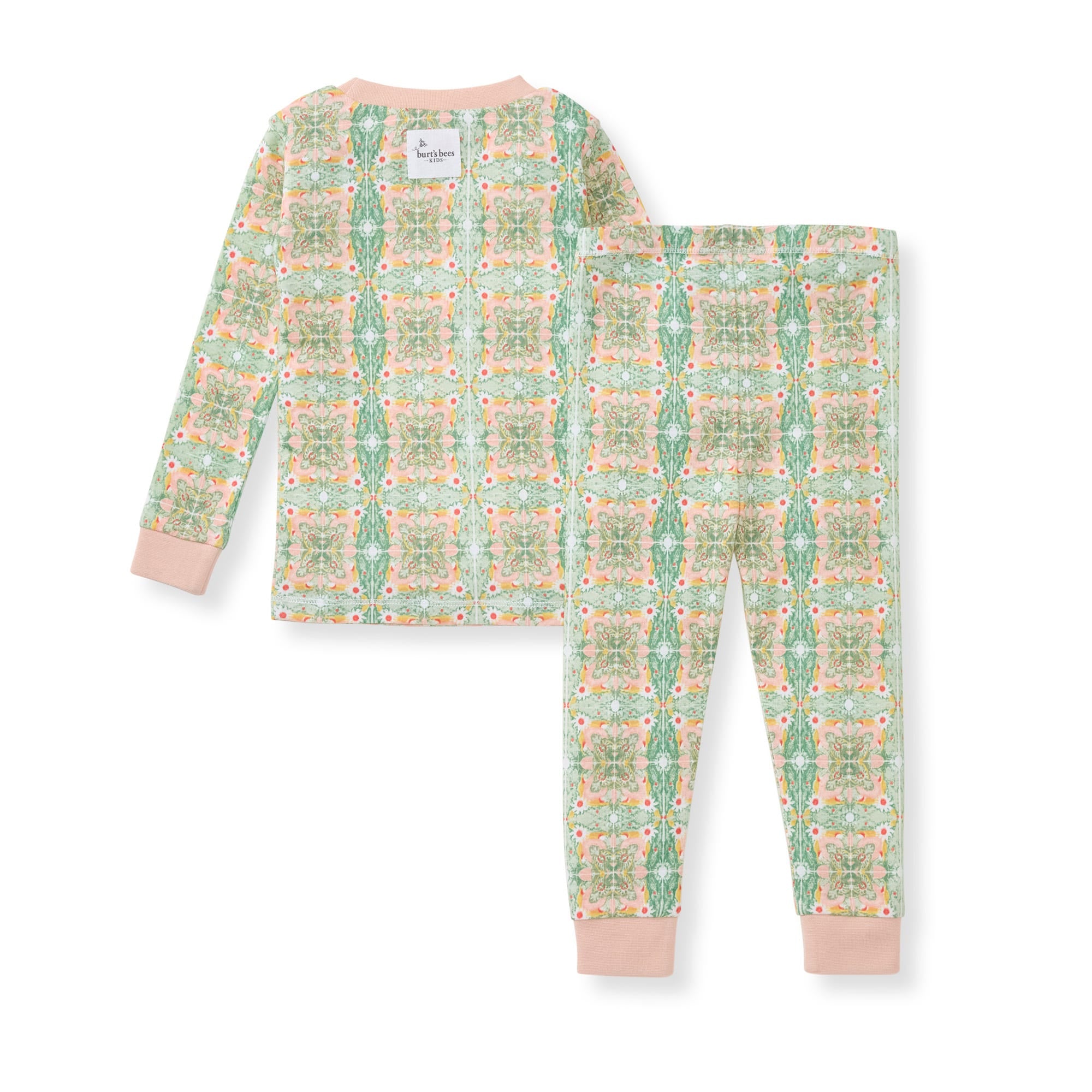  Floral Tile Organic Cotton 2-Piece Girl Pajamas、mySite、layawaytickets